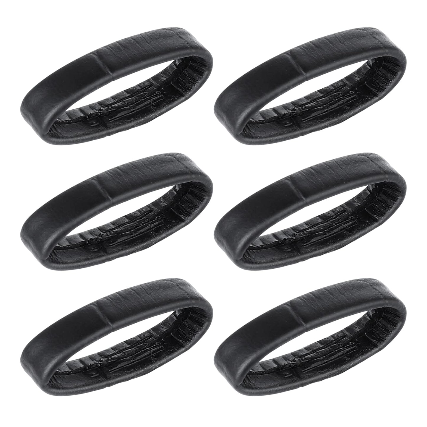 cobee Leather Watch Band Loops, 6 Pieces Watch Strap Replacement Loops Watch Band Holder Watch Strap Keeper Watch Fastener Rings(18 mm)