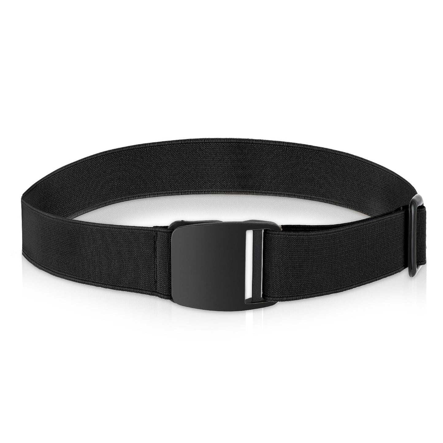simarro Invisible Belts for Women, Adjustable Elastic Belt with Flat Buckle Breathable No Show Waist Belts for Jeans Pants Dresses(Black)