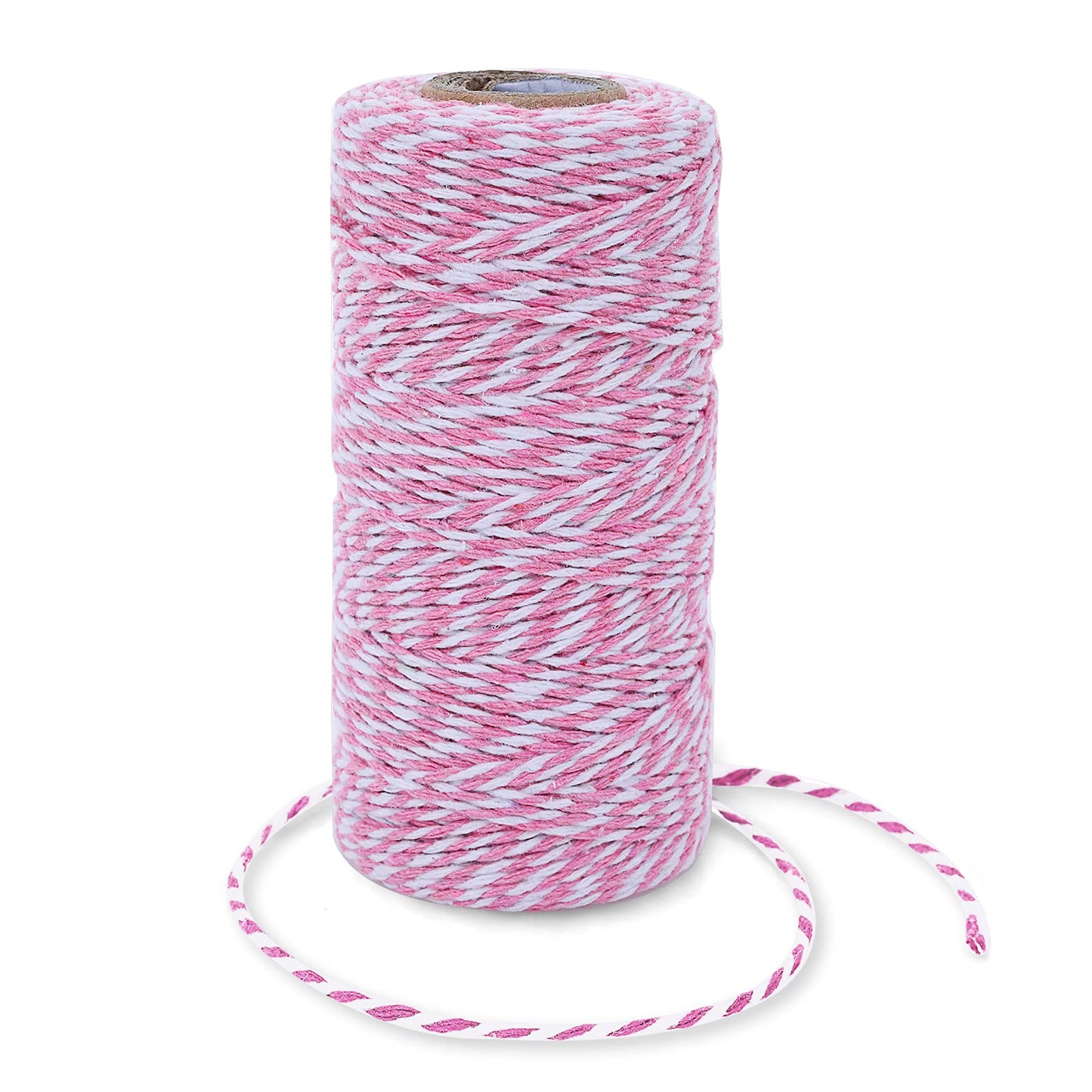 Molain Cotton Bakers Twine,2mm Garden Cotton Rope,328 Feet Bakers Twine Packing Cord for Gift Wrapping and DIY Crafts (blue white)