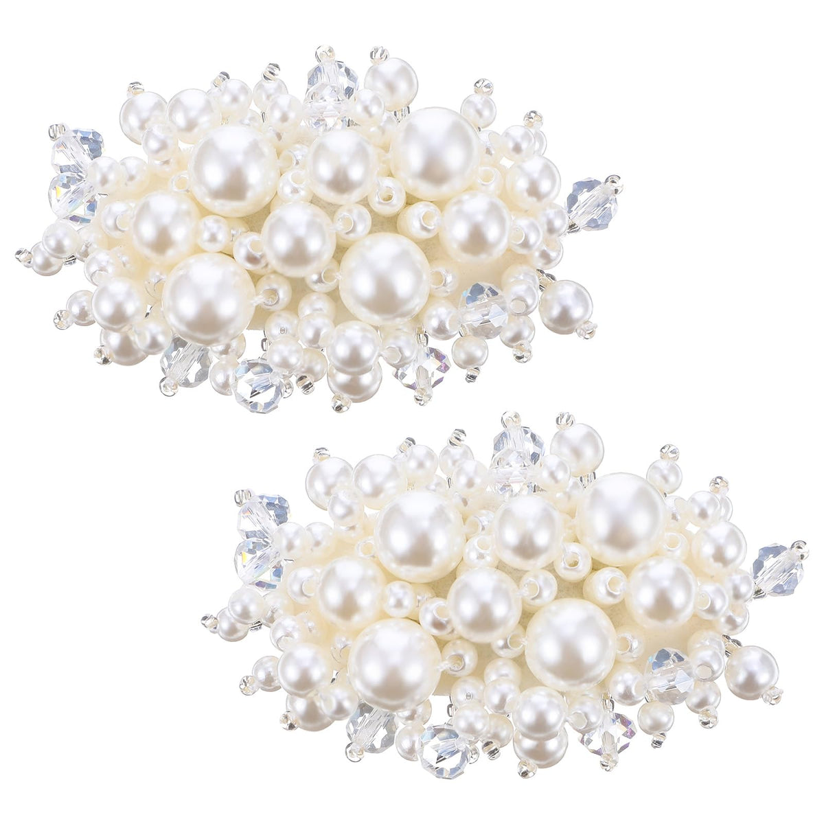 DOPENSPI 1 Pair Pearl Shoe Clips, Decorative Shoes Clips Shoe Embellishment