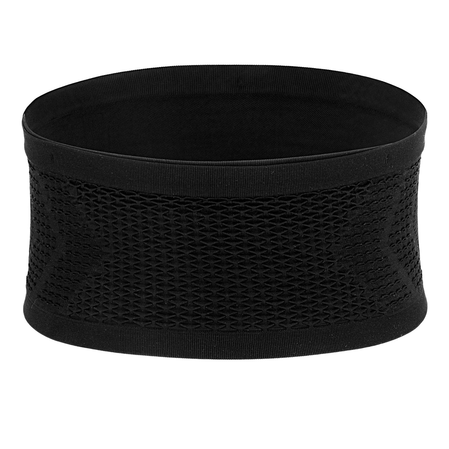 TIESOME Running Belt, Nylon Running Fanny Pack Belt Bag Phone Holder Waist Bag for Women & Men, Adjustable Moisture-Wicking Slim Sports Pack for Hiking Travel Workout Black