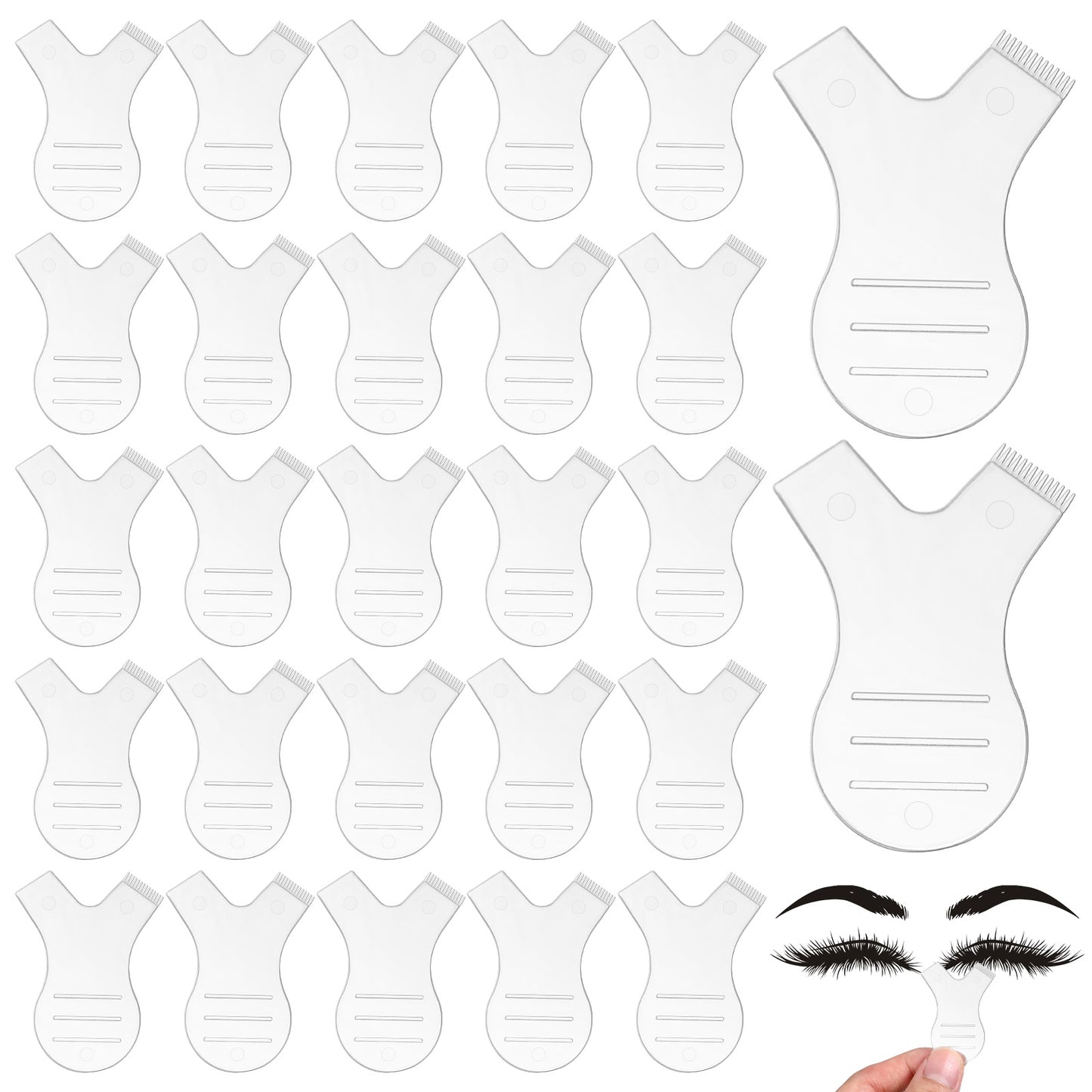 JJUNW 80 Pcs Y Comb Eyelash Lift Brush Eyelash Perming Brush Silicone Eyelash Separator Tool for Lash Grafting Extension