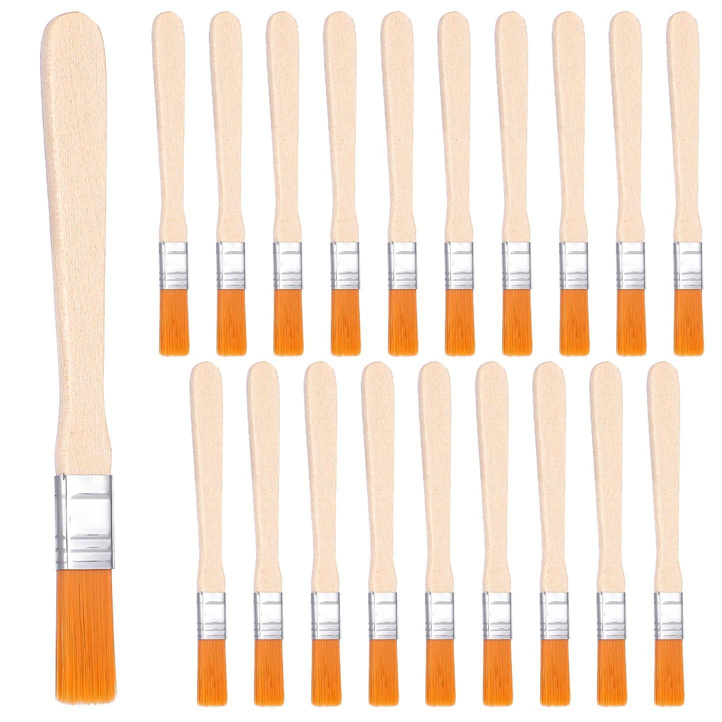 YUXMU 20 Pcs Small Paint Brushes, Brush with Wooden Handles Paint Brush Set