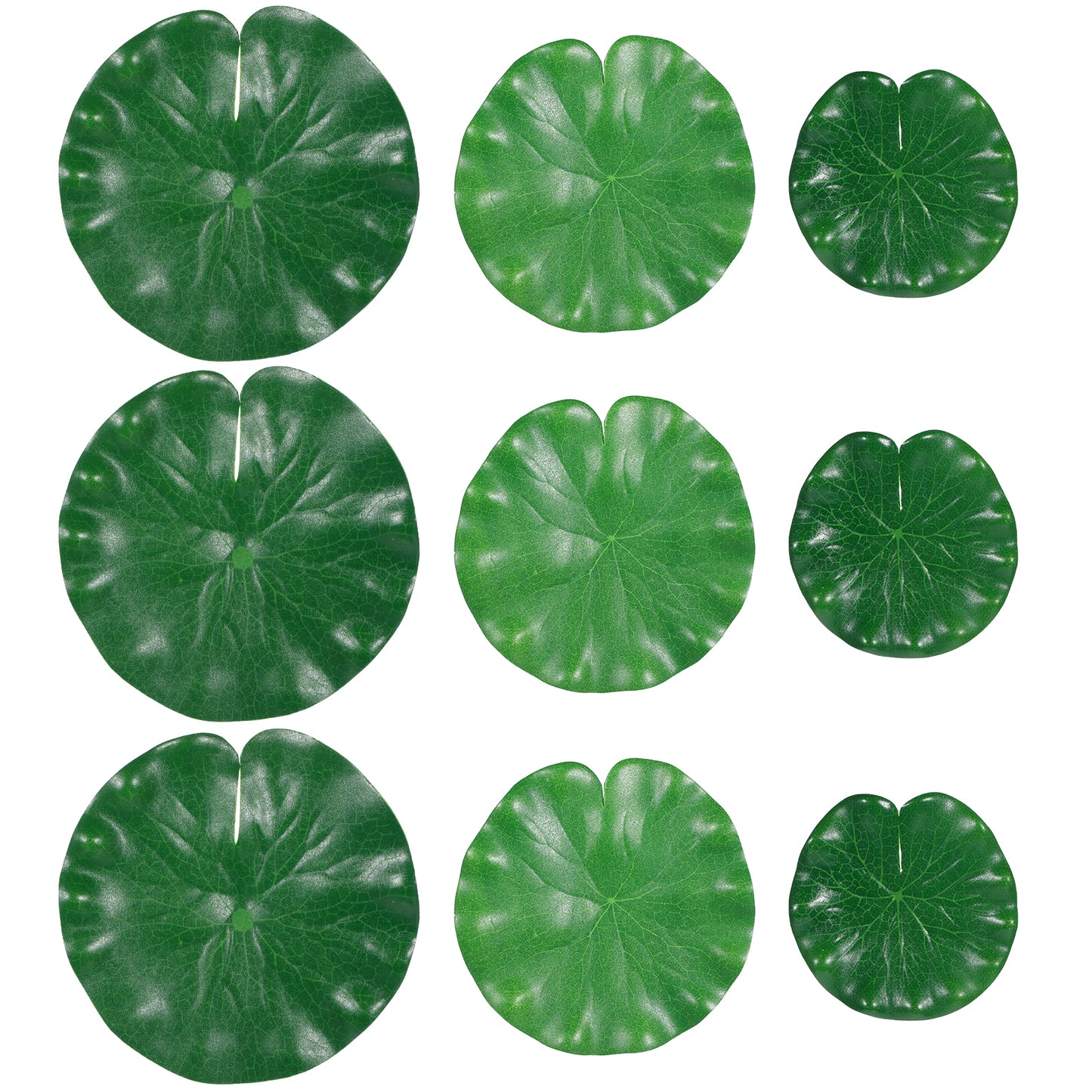 LXUEJIE 12Pcs Lily Pads for Ponds, Artificial Floating Foam Lotus Leaves Realistic Water Lily Pads Foliage Pond Decor for Pool Koi Fish Patio Aquarium Outdoor Ponds