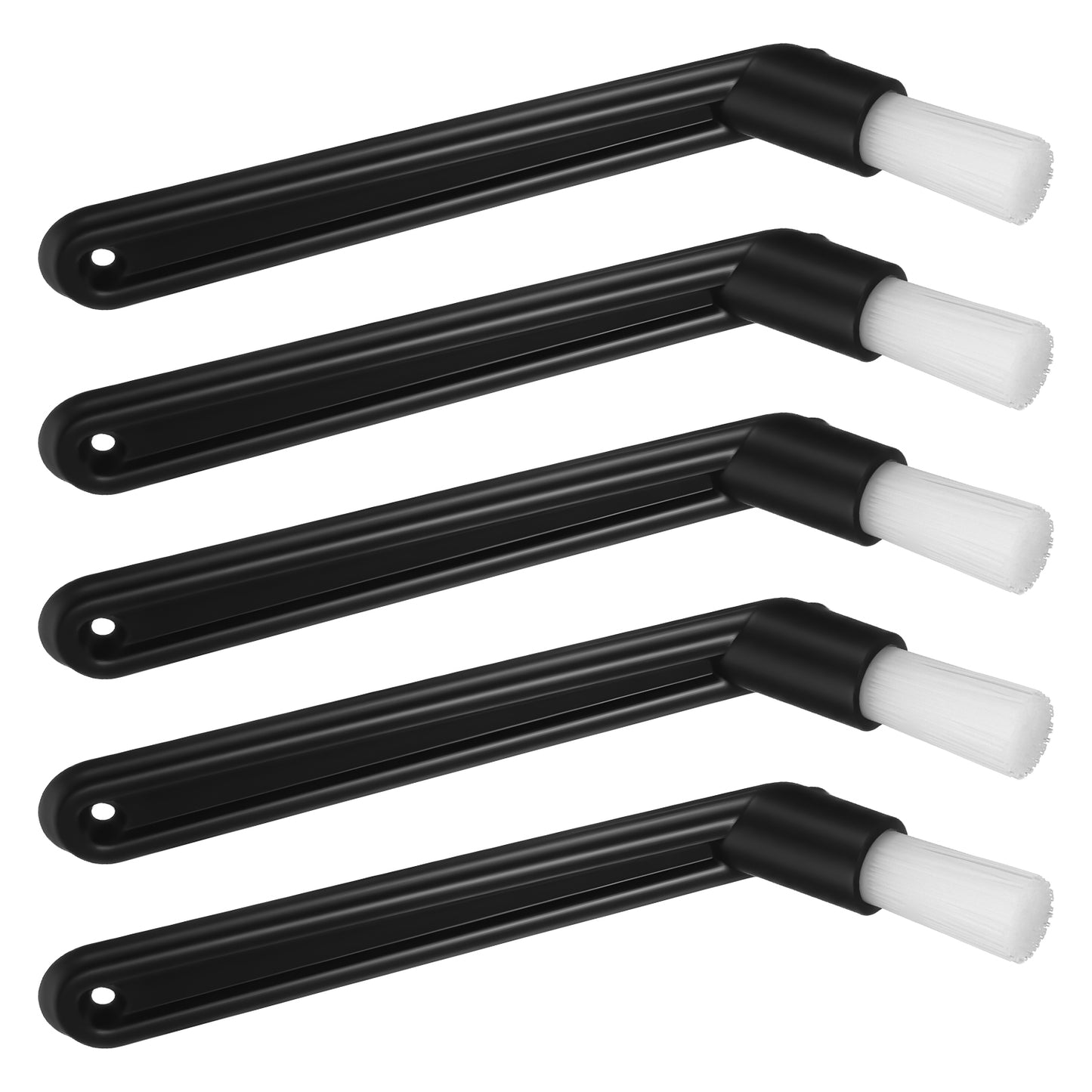 WJIAAA 5 Pack Coffee Cleaning Brush, Nylon Bristles Angled Handle for Espresso Machine