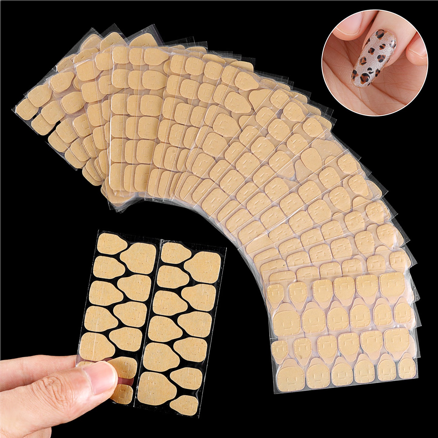 simarro 600 pcs Waterproof Glue Stickers for Press on Nails, Clear Nail Adhesive Tabs Double Side Waterproof Breathable Nail Glue Stickers Manicure Supplies for Women
