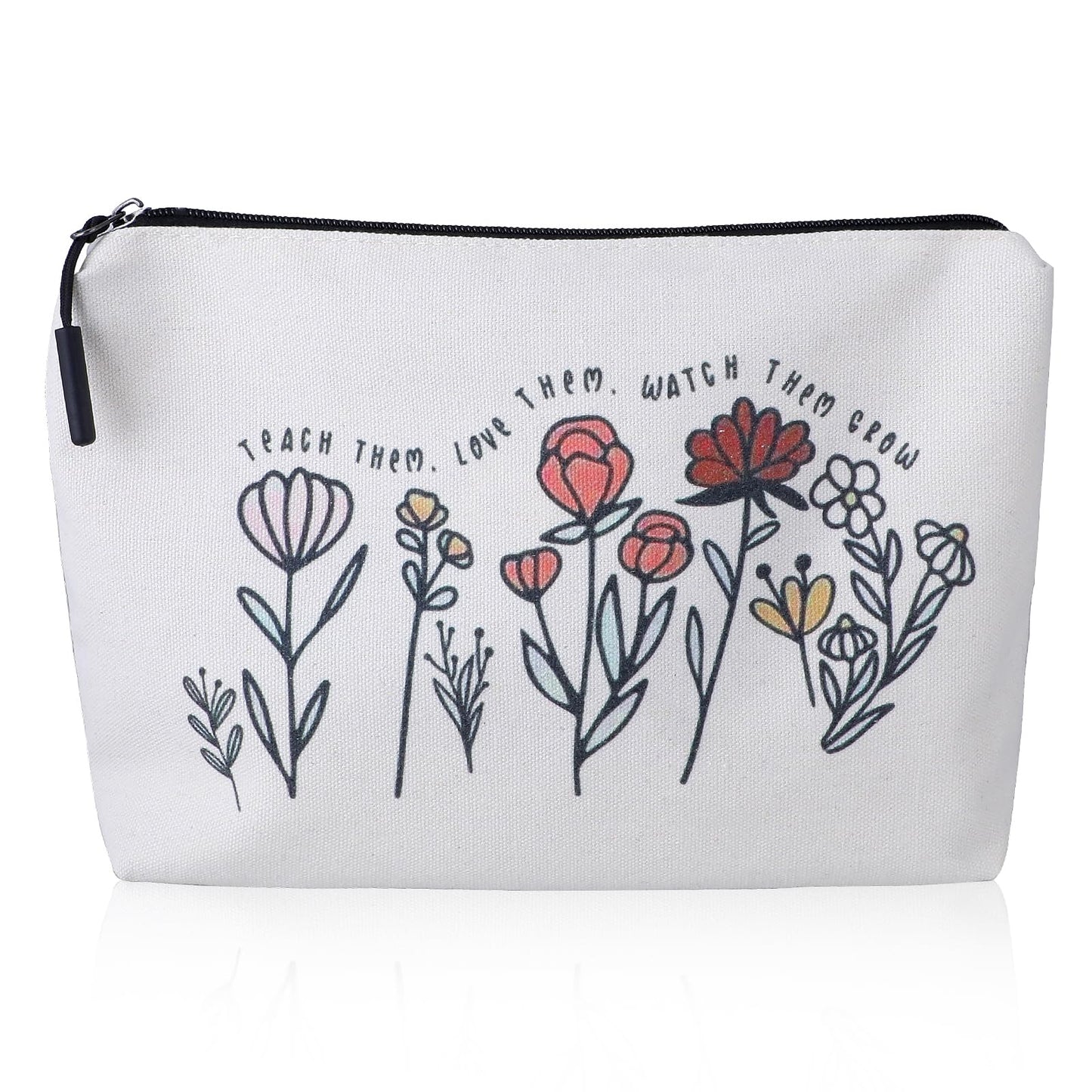 GEEHUA Inspirational Quotes Cosmetic Bag, Affirmations Makeup Bag Travel Toiletry Pouch Inspirational Gift Women Girls Sister Mother Teacher Friend Birthday Graduation