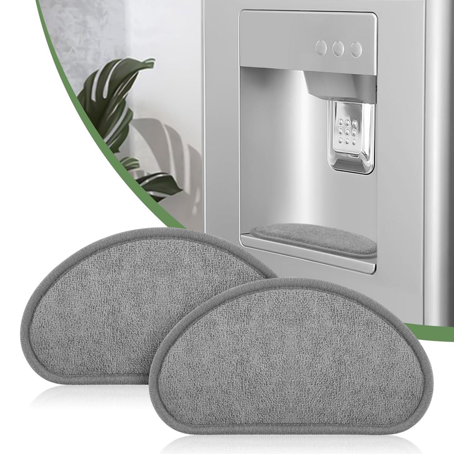 JIEYAO 2 Pack Refrigerator Drip Tray, Drip Pad for Refrigerator Water Dispenser, Water Absorbent Fridge Drip Catcher Soft Refrigerator Mats Hide Stain Accessories for Coffee Machine Water Tray