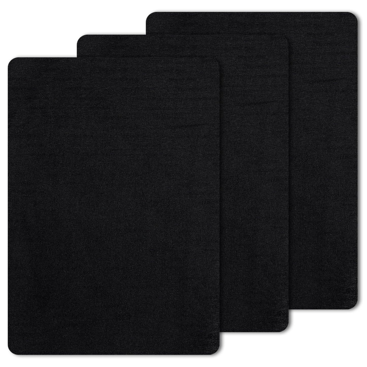 HJZHII Pack of 3 20 x 28 cm Patches Self-Adhesive Fabric Fabric Repair Patches Self-Adhesive Patches for Textiles Linen Fabric Repair Patches Black Repair Stickers