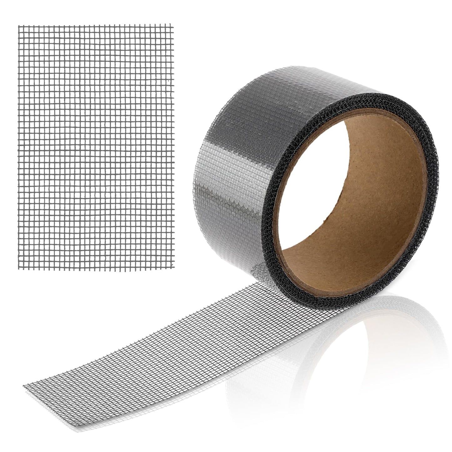 Andibro Self-Adhesive Window Screen Repair Tape, 60.9cm×457cm Screen Repair Patches Kit for Windows or Door Screen Strong Adhesive Fiberglass Screen Tape Repair Tool Waterproof Mesh Repair Tape(Grey)