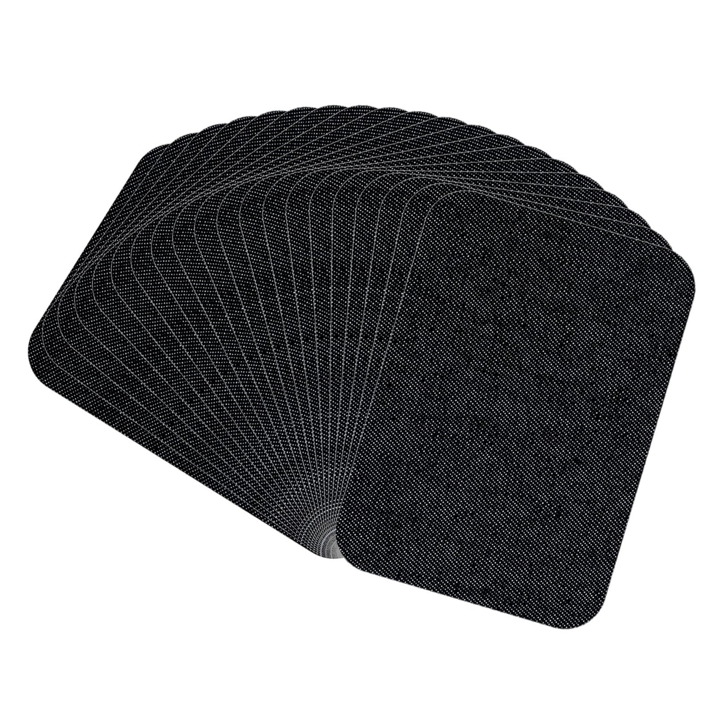 DOPENSPI 20 Pcs 4 x 3 Inches Iron-on Repair Patch, Black Iron on Patches Fabric Repair Patches for Clothes Pants Patch for Holes Mending Decorating Jeans Shirts