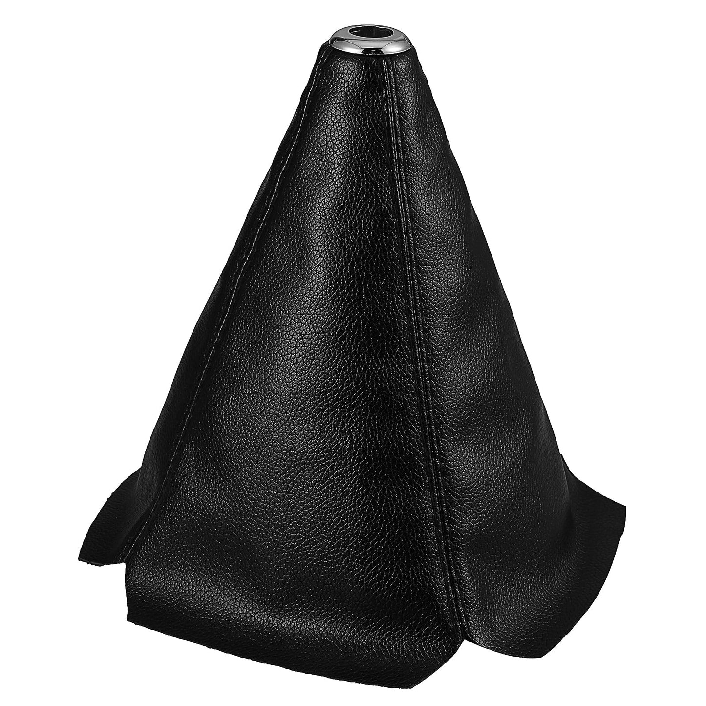 Yuanchu Car Gear Knob Cover, Dust Protection, Black PU Leather Gear Lever Dust Cover, Gear Knob Cover, Universal Gear Knob Grip Protector for Most Cars