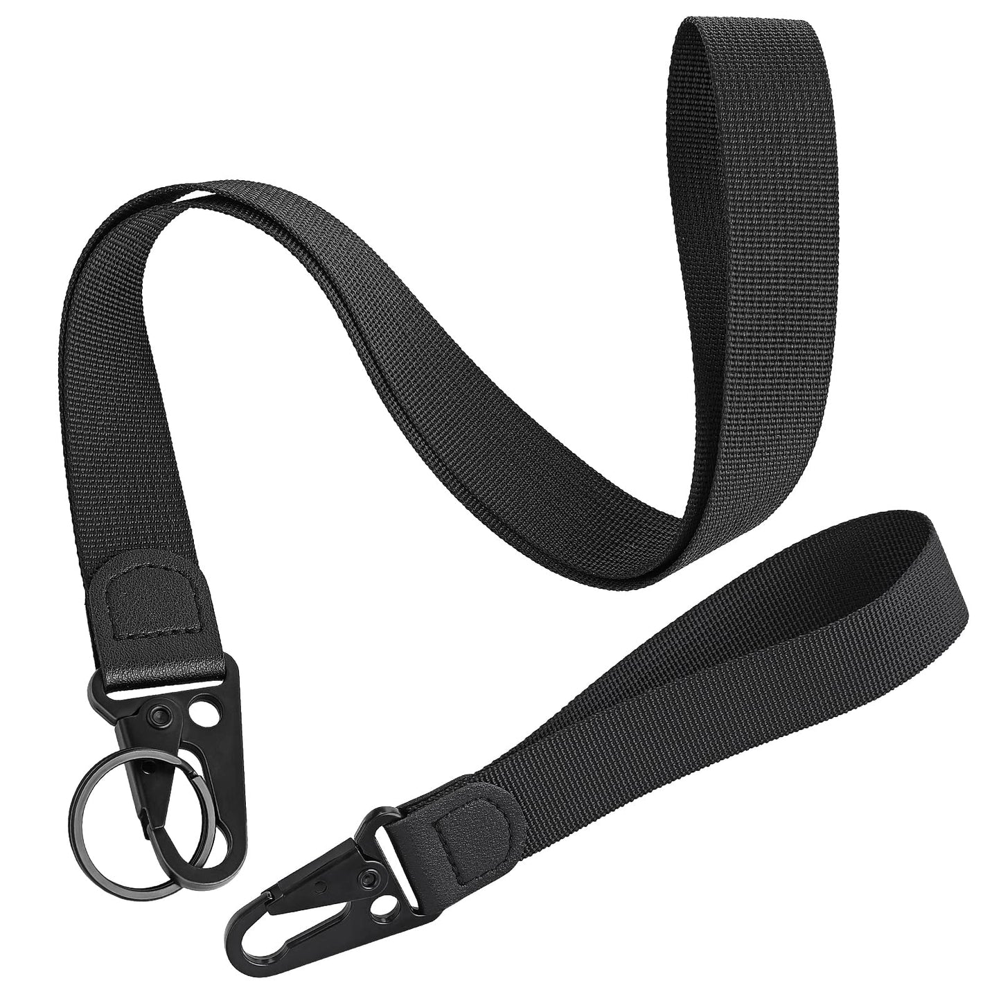 Molain Wrist and Neck Lanyards, Keychain Lanyard Wristlet Strap with Fixed Buckle 2 Pieces