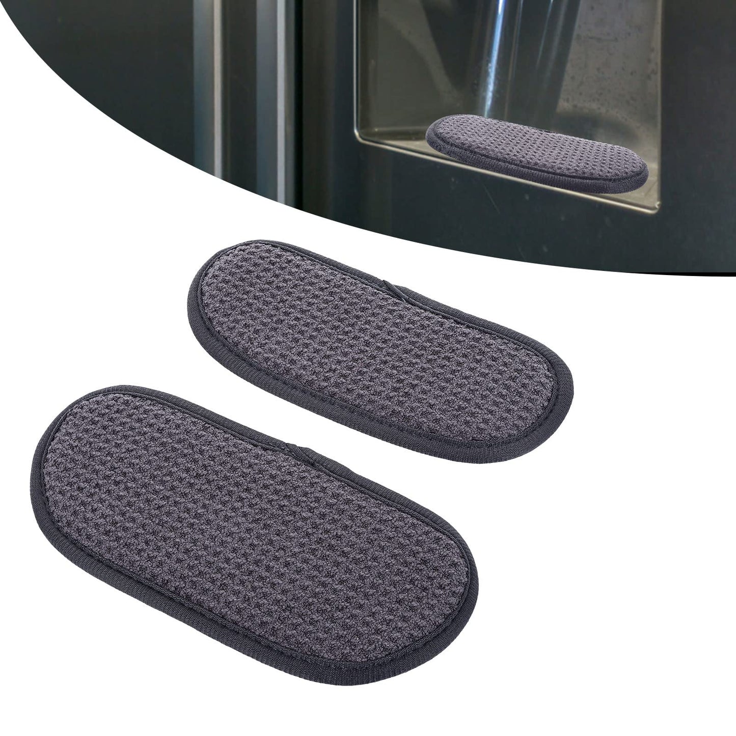 Cobee Refrigerator Water Catcher, 2 Pieces Water Drip Tray Catcher for Refrigerator, Reusable Water Drip Catcher for Fridge Water Dispenser, Dispenser Pan From Spills, Mineral Build-Up, Water Splatter