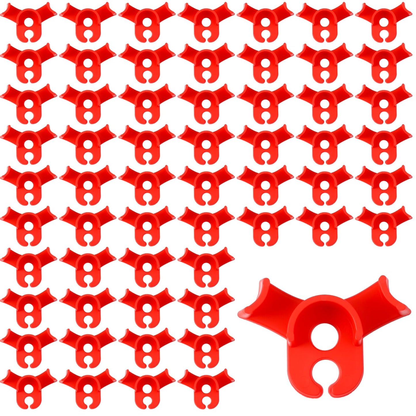 XLIUAX 50 Pcs Plant Training Clips, Plant Clips for Climbing Plants Plants Stem Trainer Adjustable Clip for Gardening Low Stress Branch Trainer Clip Bud Bender for Flowers Vegetables(Red)