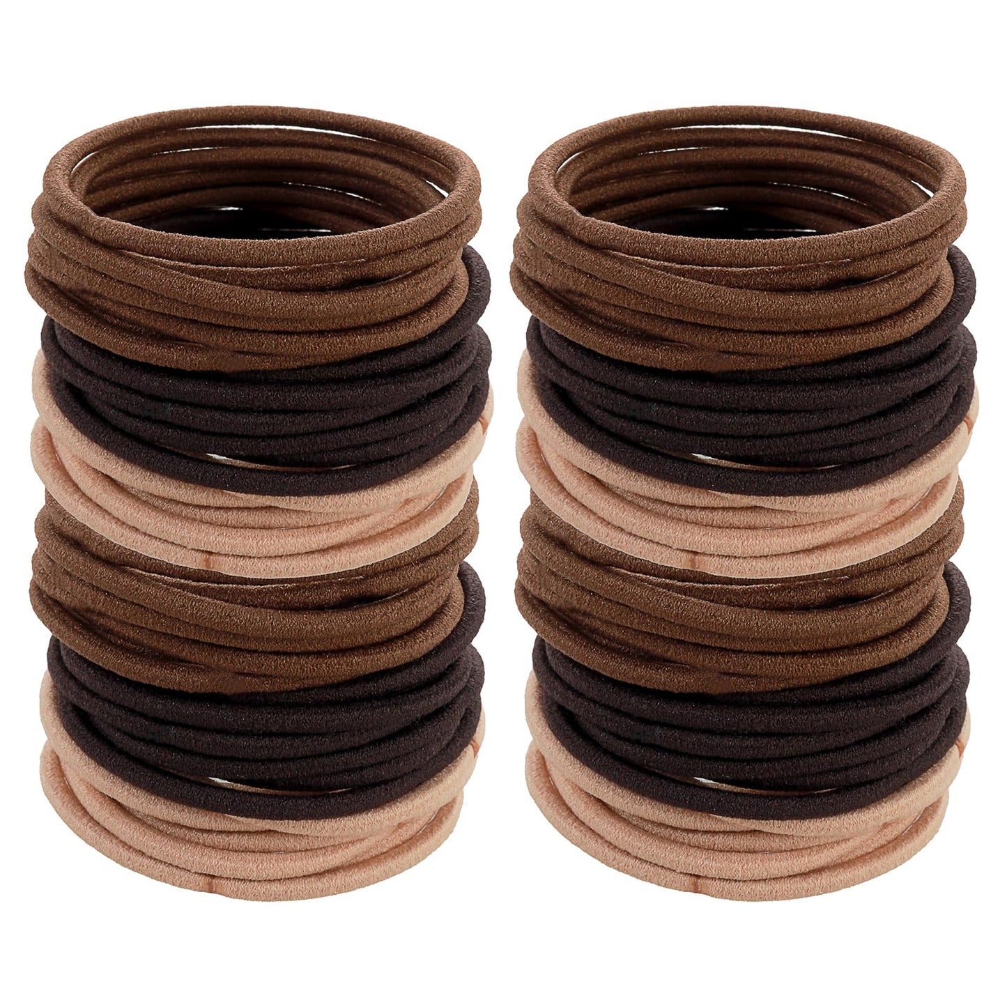 TIESOME Elastic Hair Ties, 100 Pcs Simple Hair Bands No Damage Hair Accessories Soft Ponytail Holders Seamless Long Lasting Braids Bands for Medium Thick Hair Curly Hair Women Men(Macaron)