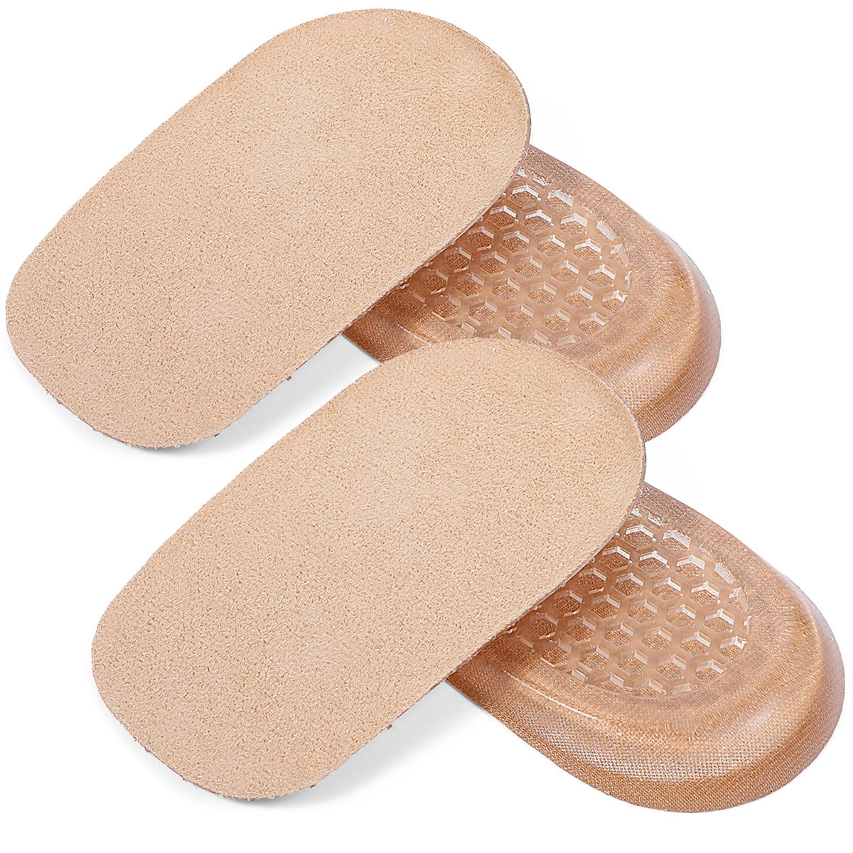 Yuanchu 2 Pairs 1/2 Inch Silicone Heel Lifts for Shock Absorption, Heel Pad