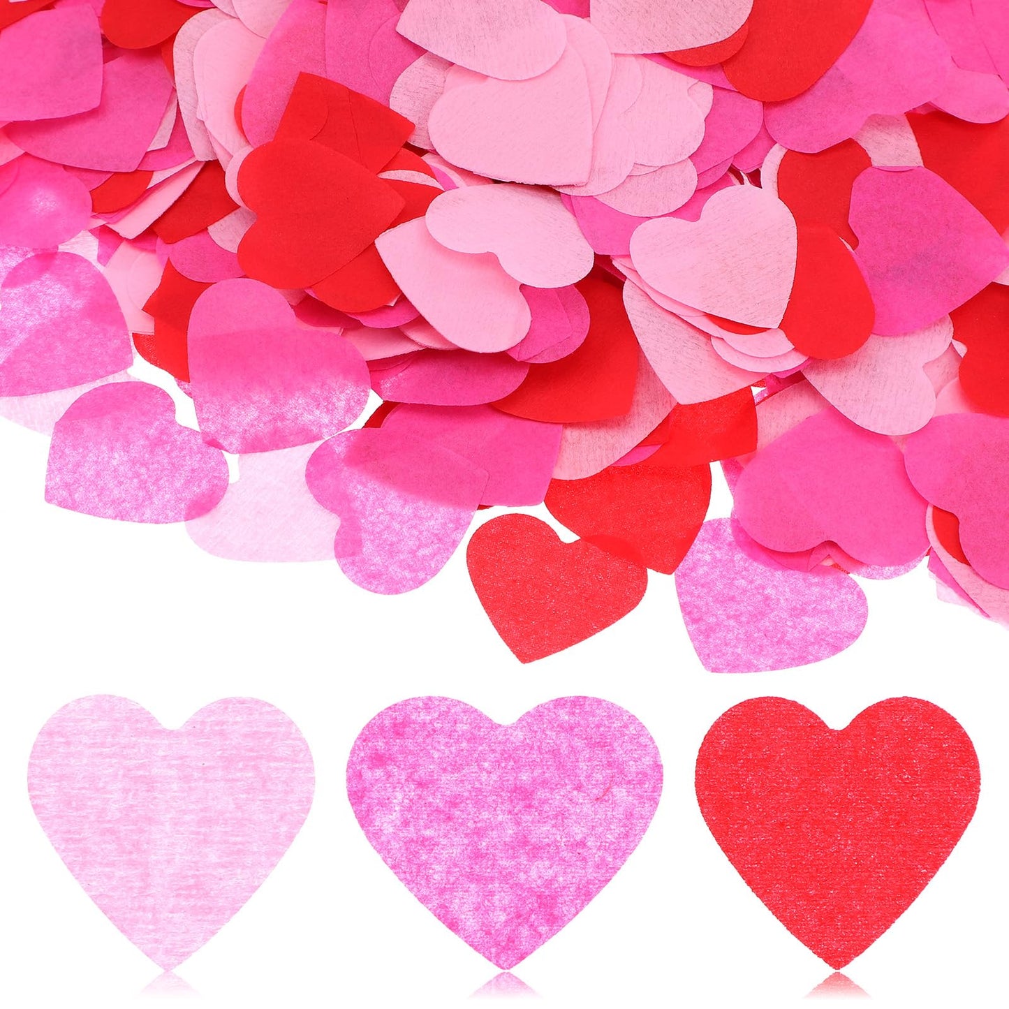MBAIYO Pack of 10000 Heart Confetti, Confetti Wedding Party Decoration Tissue Paper for Birthday Wedding Anniversary Gift Boxes Balloons
