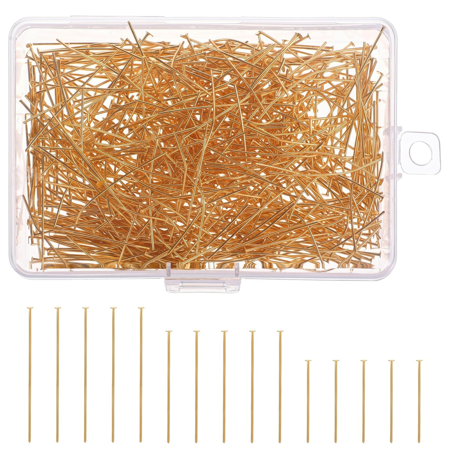 WJIAAA 600 Pieces Headless Pins for Jewelry Making, 3cm 4cm 5cm for Beading, Earrings, Sewing