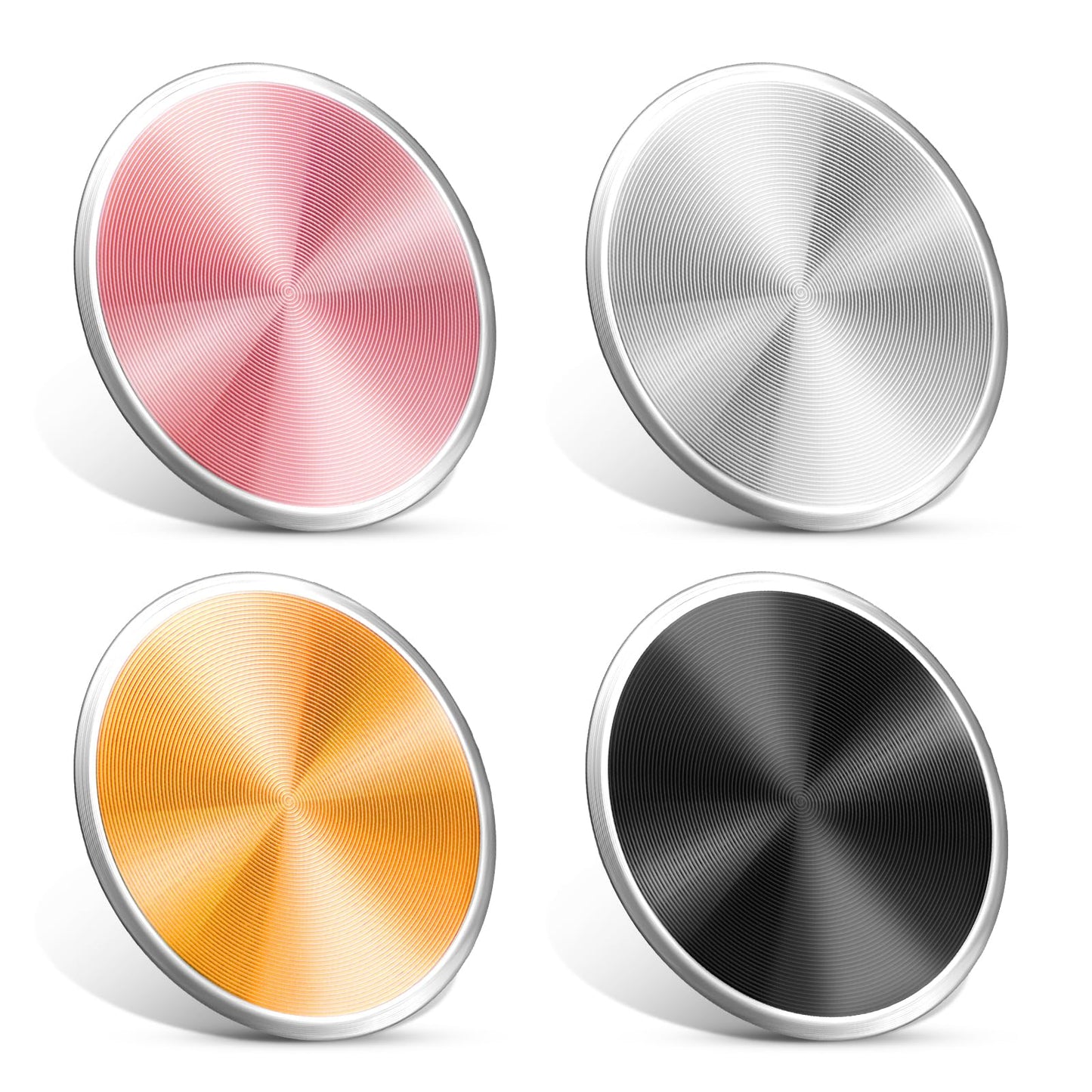 Giantree Mount Metal Plates for Magnetic Car Mount, 4 Pack Replacement Round Patch of Magnetic Cell Phone Mount Universal Circular Metal Disc with Strong Adhesive Sticker for Mobile Phone(4colors)