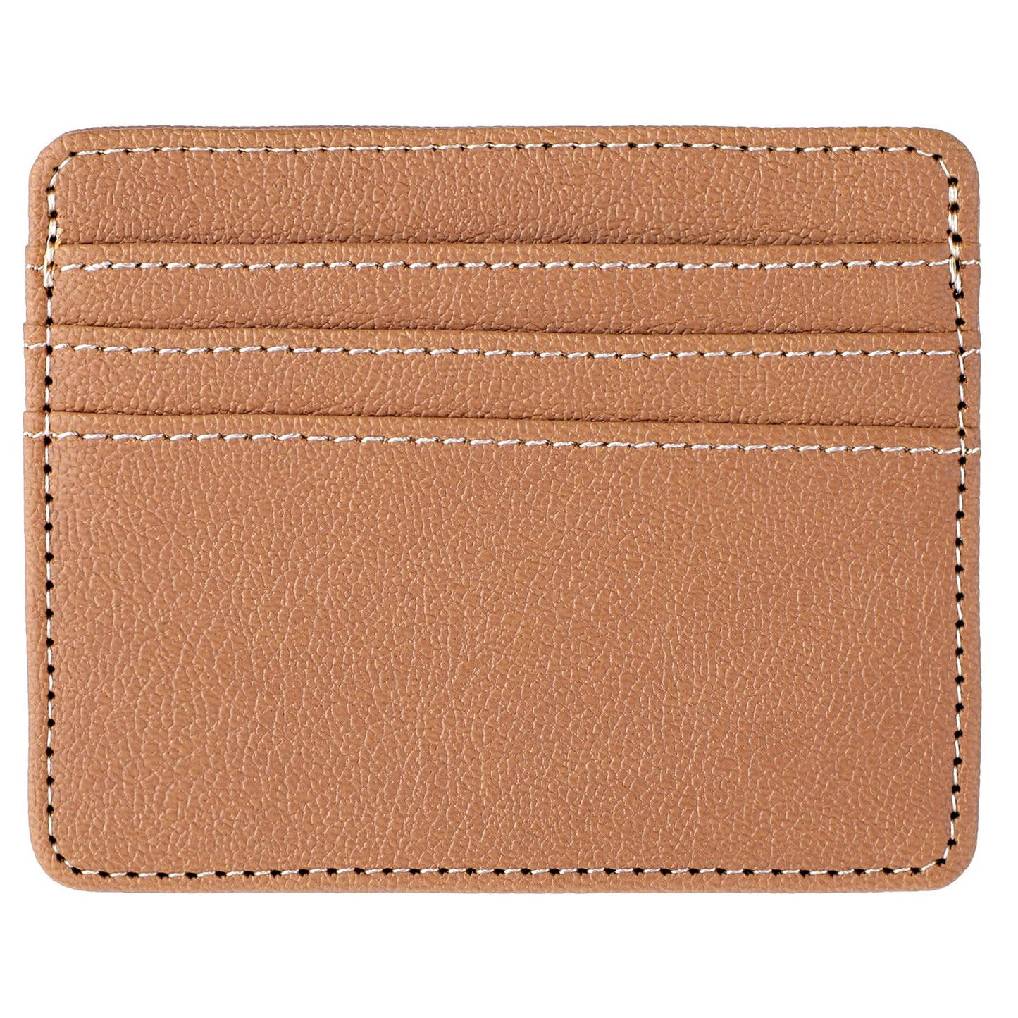 simarro RFID Credit Card Holder Wallet, PU Leather Ultra Slim Bank Card Holder Creative Portable Card Bag Minimalist Credit Card Case Card Protector ID Card Holder for Men Women(Brown)