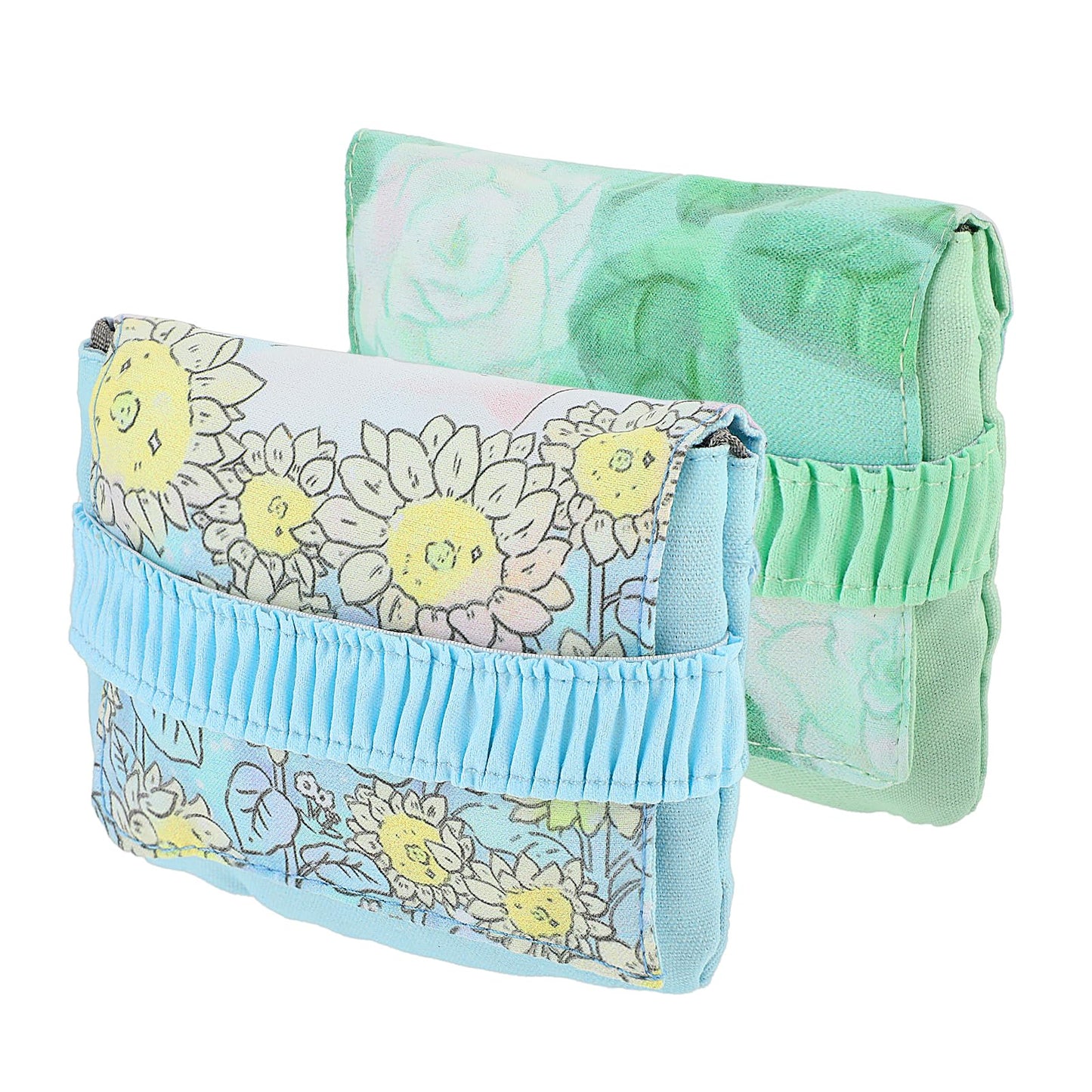 TIESOME Sanitary Napkin Storage Bag, 2Pcs Portable Period Holder Bag Sanitary Pad Storage Bag Holder Tampon Holder Pad Pouch Menstruation First Period Bag for Women Teen Girls School Supplies(B)