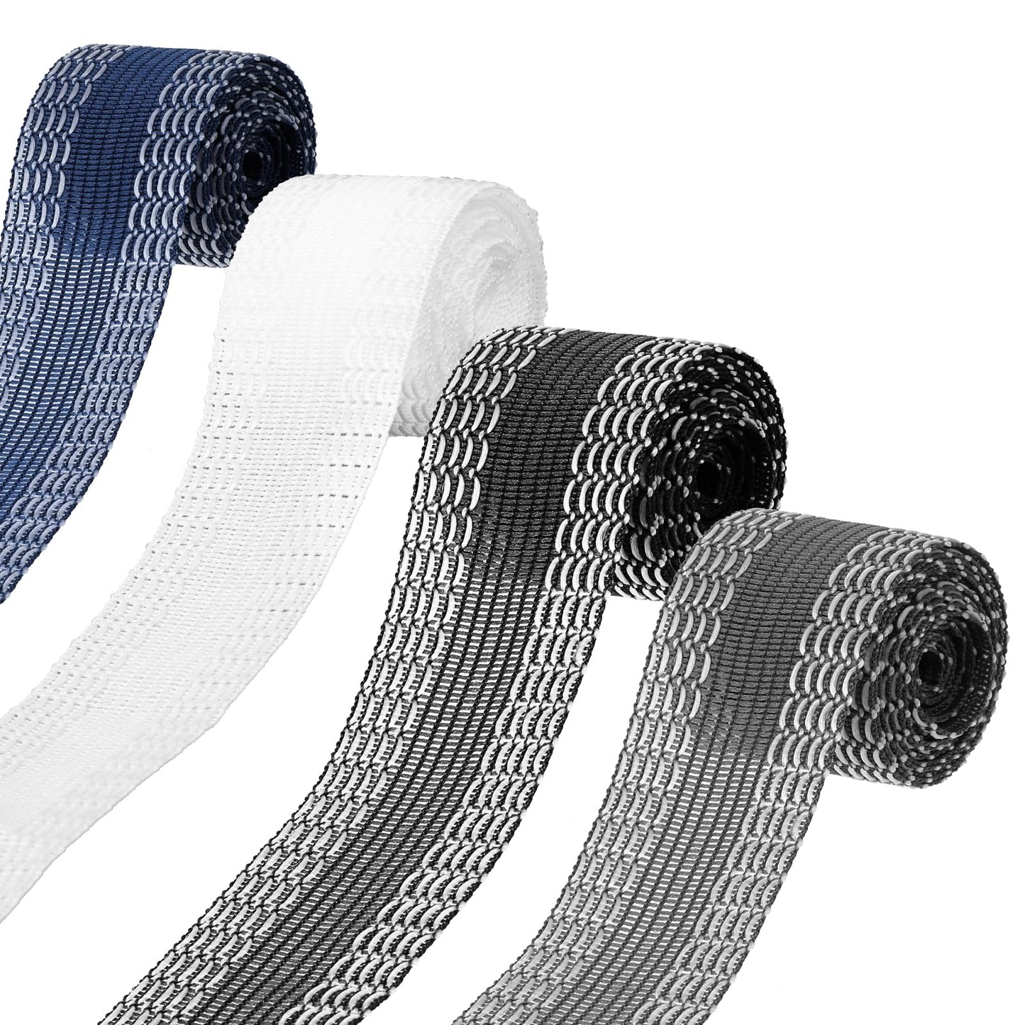 Amabro 4PCS Hemming Tape for Pants, Iron On Fabric Tape Instant Hem Tape 2.5cm ×1m No Sewing Required Washable Self Adhesive Trousers Mouth Paste Edge Fabric Tape for Jeans Clothes Skirts