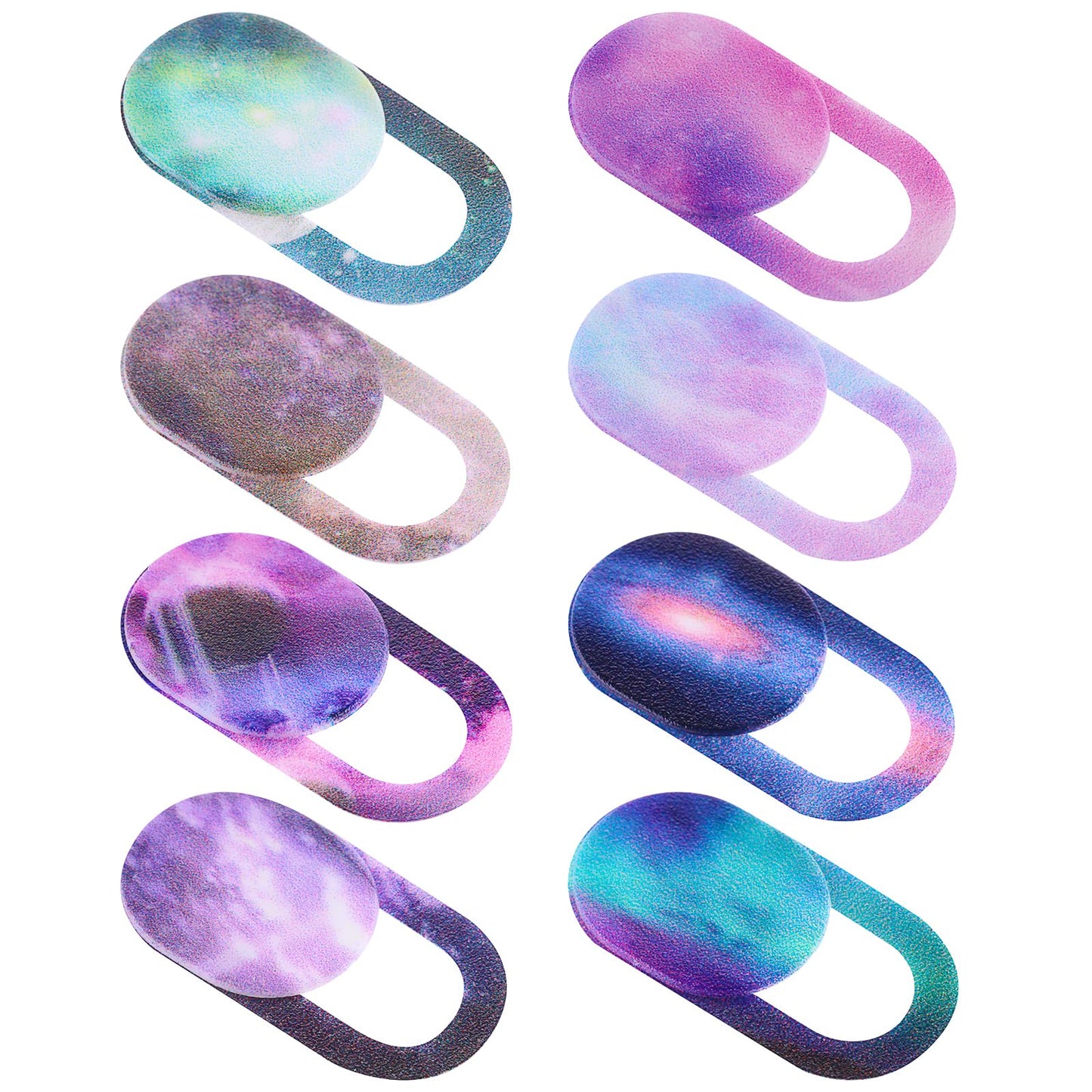 Amabro 8PCS Webcam Cover Slide, Starry Sky Laptop Camera Cover Slide Phone Camera Cover Ultra Thin Computer Camera Cover Slide Blocker Slider Privacy Security Protector for PC Pad Video Front Lens