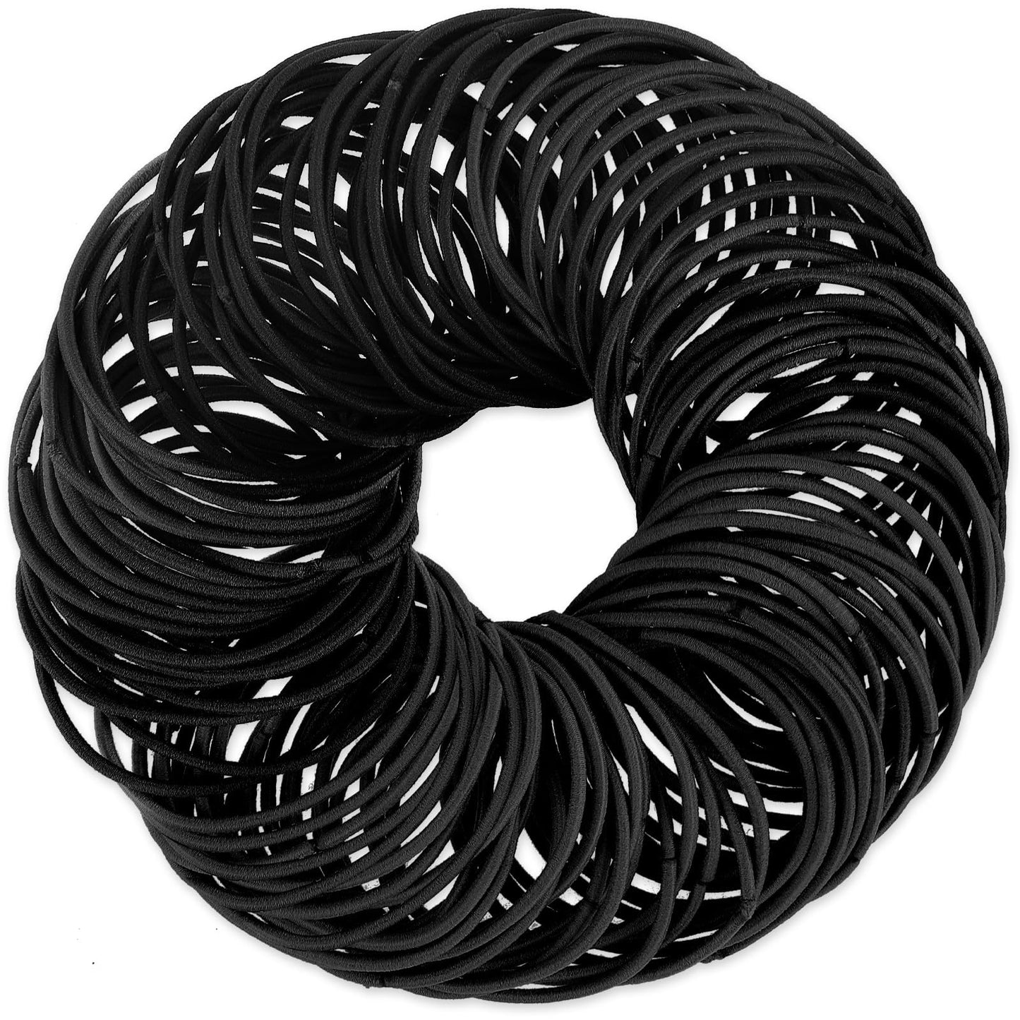 cobee Hair Bobbles for Women, 100 Pcs Nylon Hair Ties No Damage for Thick Hair Seamless Soft Hair Bands Bulk Hair Ties Ponytail Holders Headbands Stretch Hair Bands Accessory(Black, 2mm)