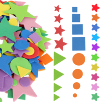 TIESOME 260Pcs Letter Stickers Foam Letter Sticker, Self Adhesive A-Z Alphabet Stickers Craft Supplies Sticker for DIY Crafts Scrapbooking Kids School Project Christmas Party Decors(Geometry)