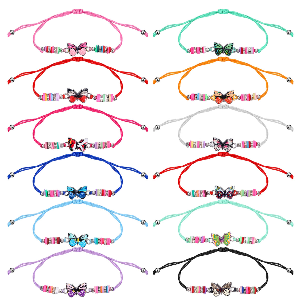 Jeffdad 12 Pcs Friendship Bracelets, Boho Stackable Bracelets for Women