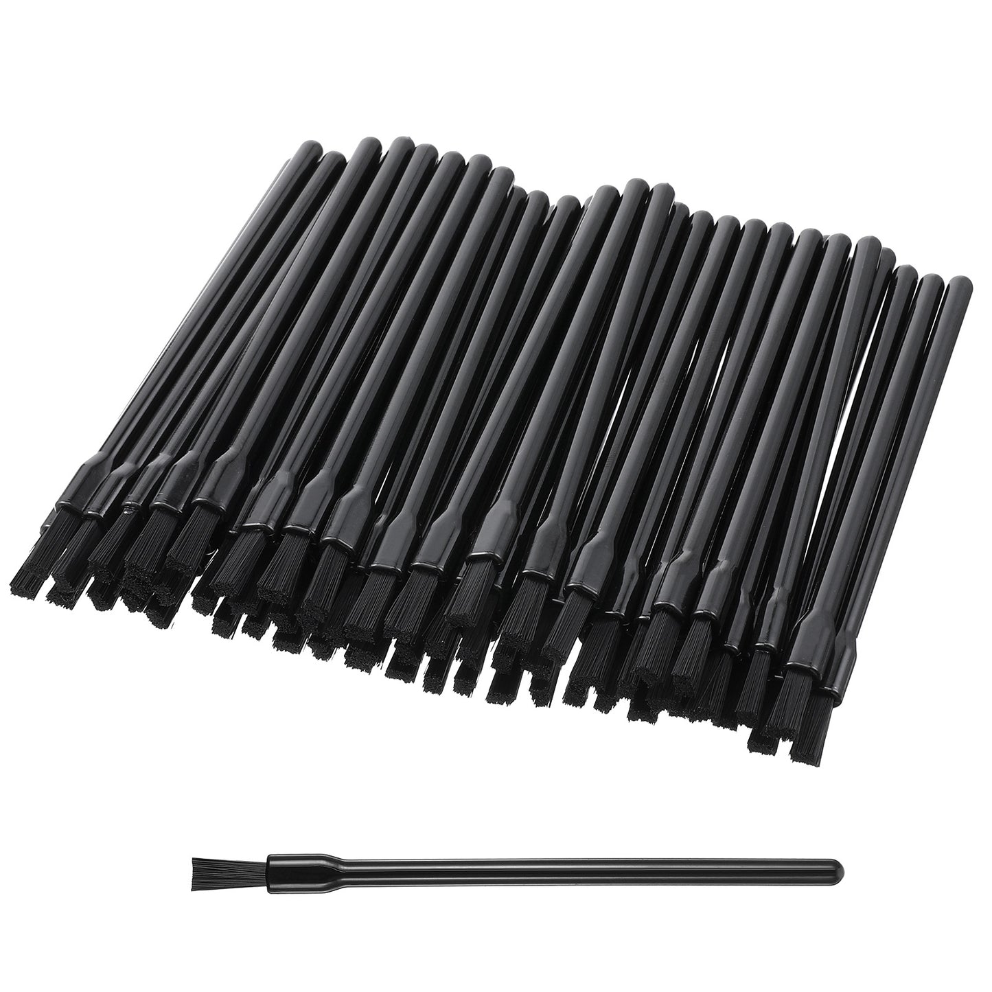Molain 100 Pcs Disposable Brush Applicators, Black Lipstick and Cookie Paint Brushes Mini Nail Polish Brushes Cosmetic Lip Brush for Nail Polish Lipstick Lip Gloss Cookies Cleaning