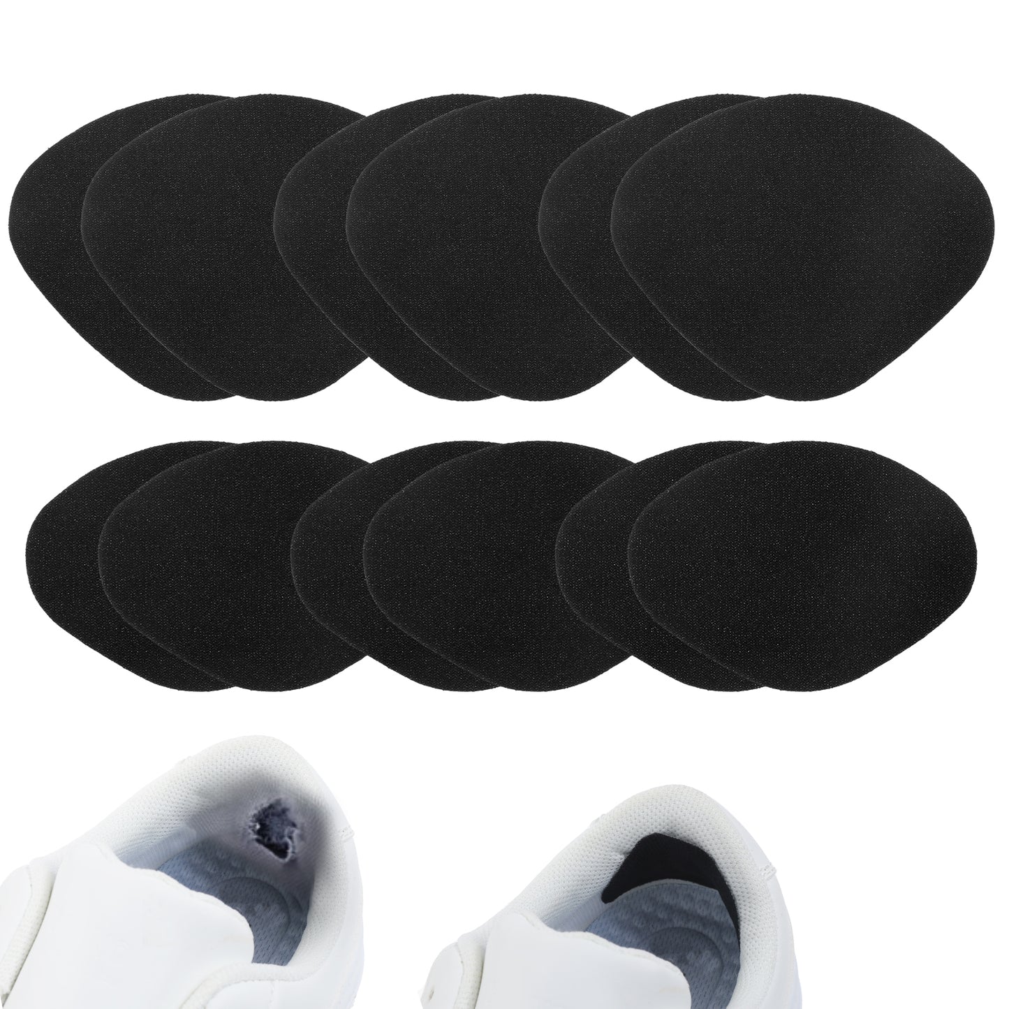 TIESOME 6 Pair Shoe Heel Repair, Self-Adhesive Inside Shoe Patches for Holes Shoe Repair Kit for Sneaker Leather Shoes High Heels(Black)
