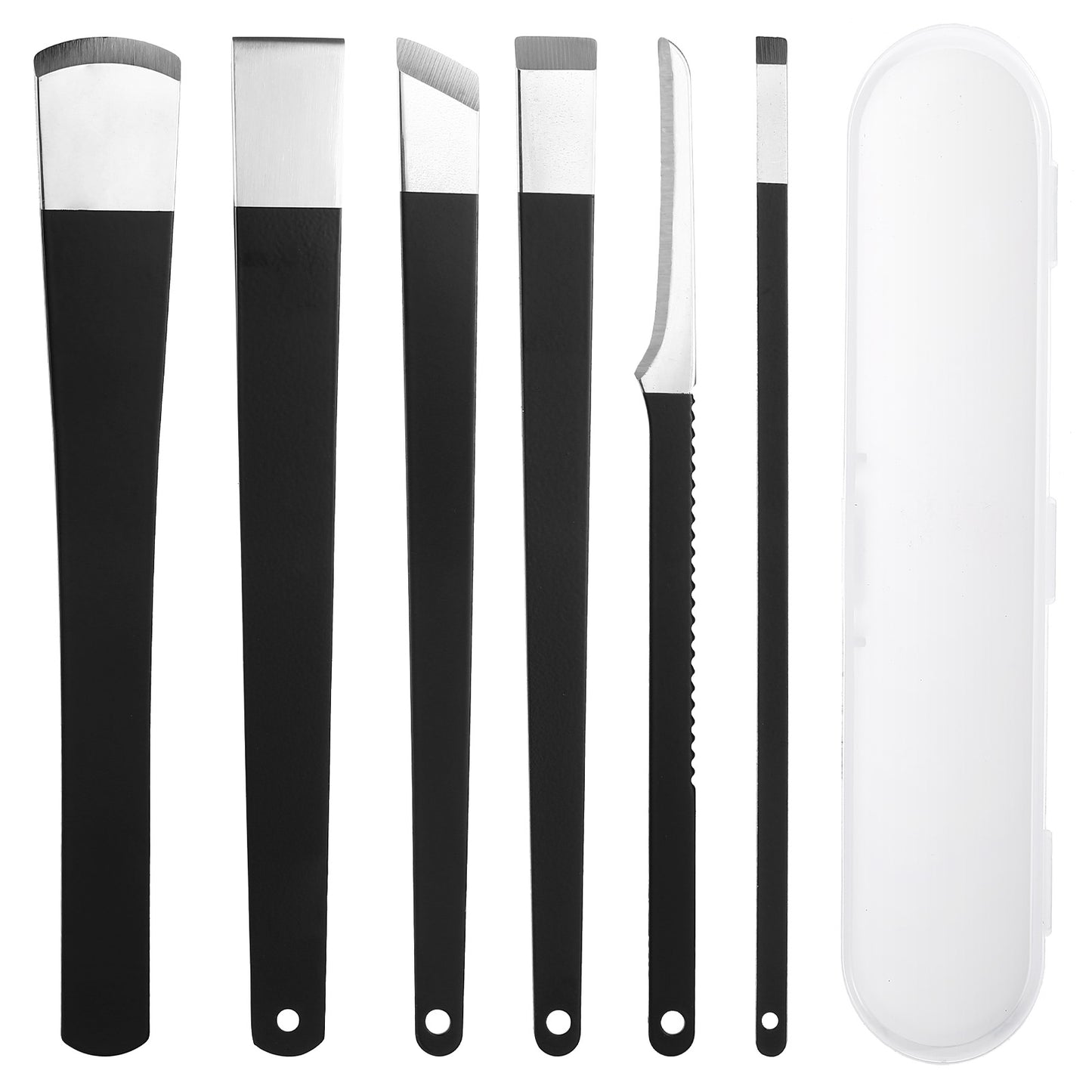 HJZHII 6PCS Ingrown Toenail Removal Kit, Stainless Steel Removal Pedicure Scraper Professional Pedicure Tools Set with Storage Box Callus Shaver Foot Care for Dead Dry Hard Cracked Skin