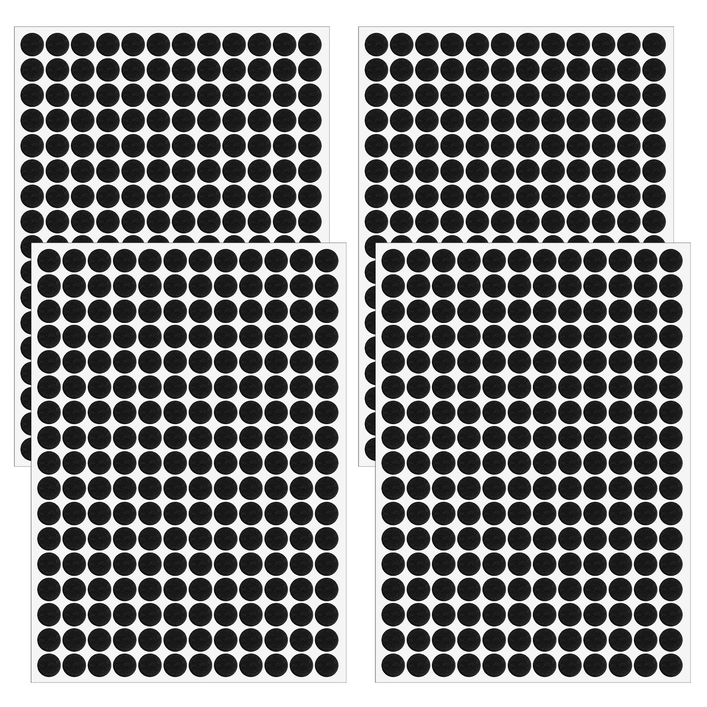 SULIKJHUI 816 Pcs Thin Felt Pads, Self-Stick Small Felt Pads for Cabinet Doors & Vases, 0.39 Inch Diameter x 0.15 Inch Thick (White)