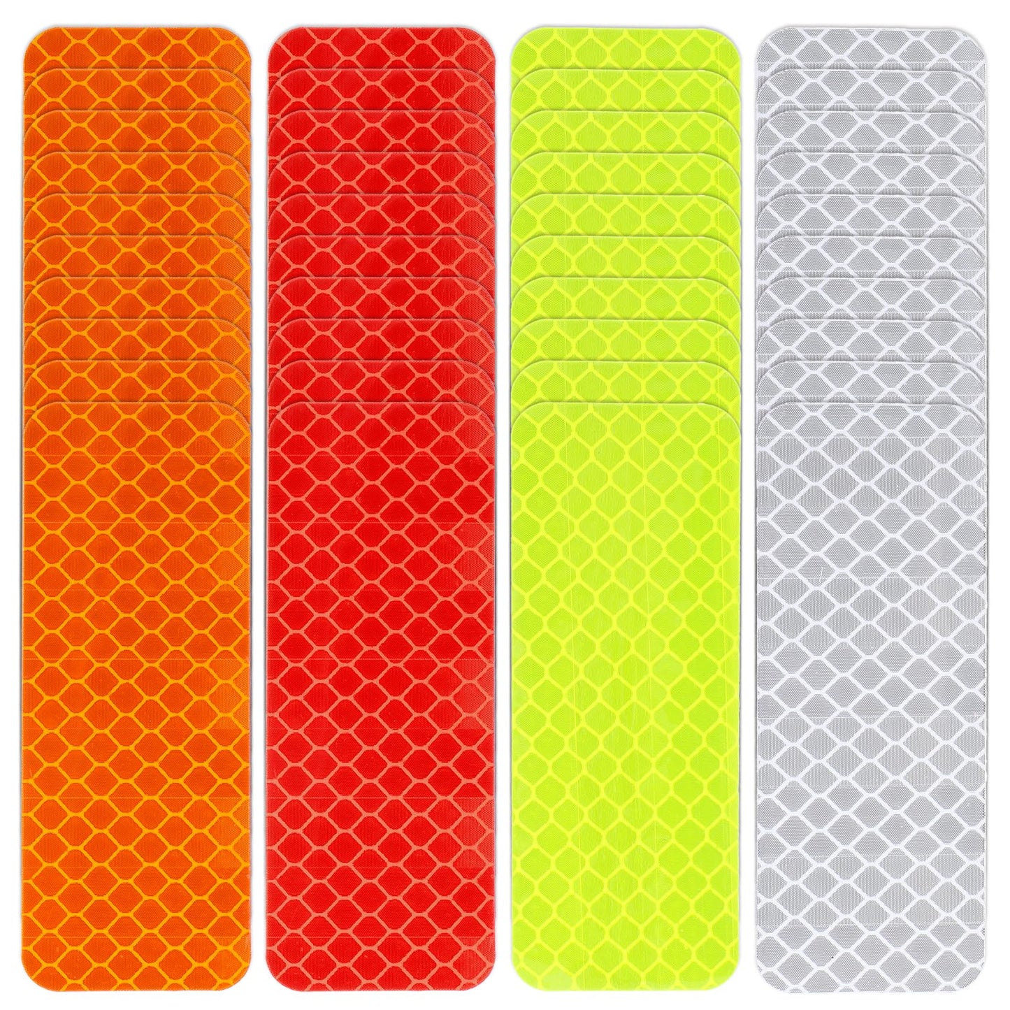 TIESOME 40pcs Reflective Stickers, High Visibility Mailbox Reflectors Reflective Tape Outdoor Waterproof Self-Adhesive Reflector Stickers Safety Warning Reflective Tape For Car Truck(Rectangular)