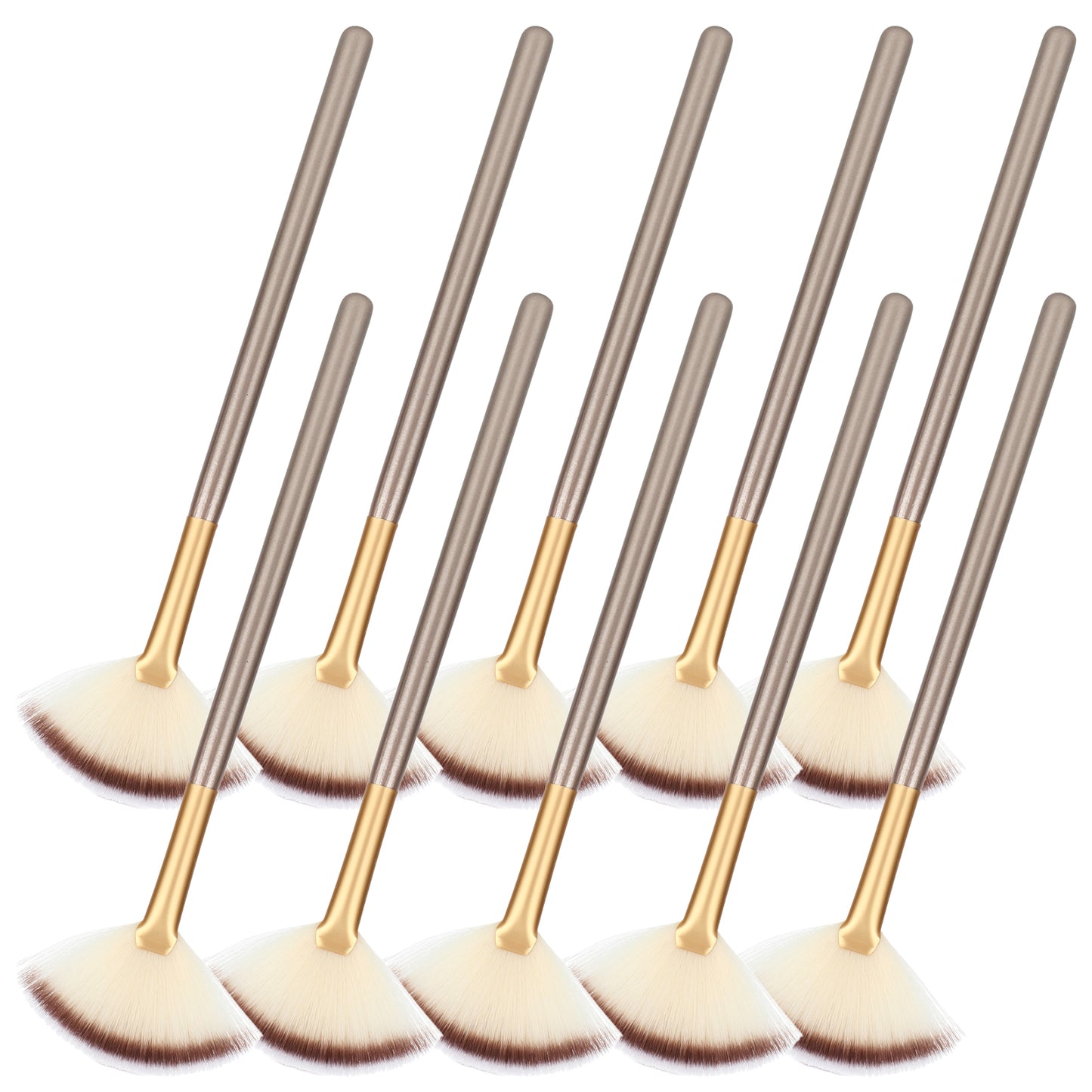 XLIUAX 10 Pack Face Mask Brushes, Ultra Slim Soft Facial Fan Applicator Makeup Brush for Peel Sleeping Mud Mask Cream Foundation Stippling Esthetician Cosmetic Applying Tools