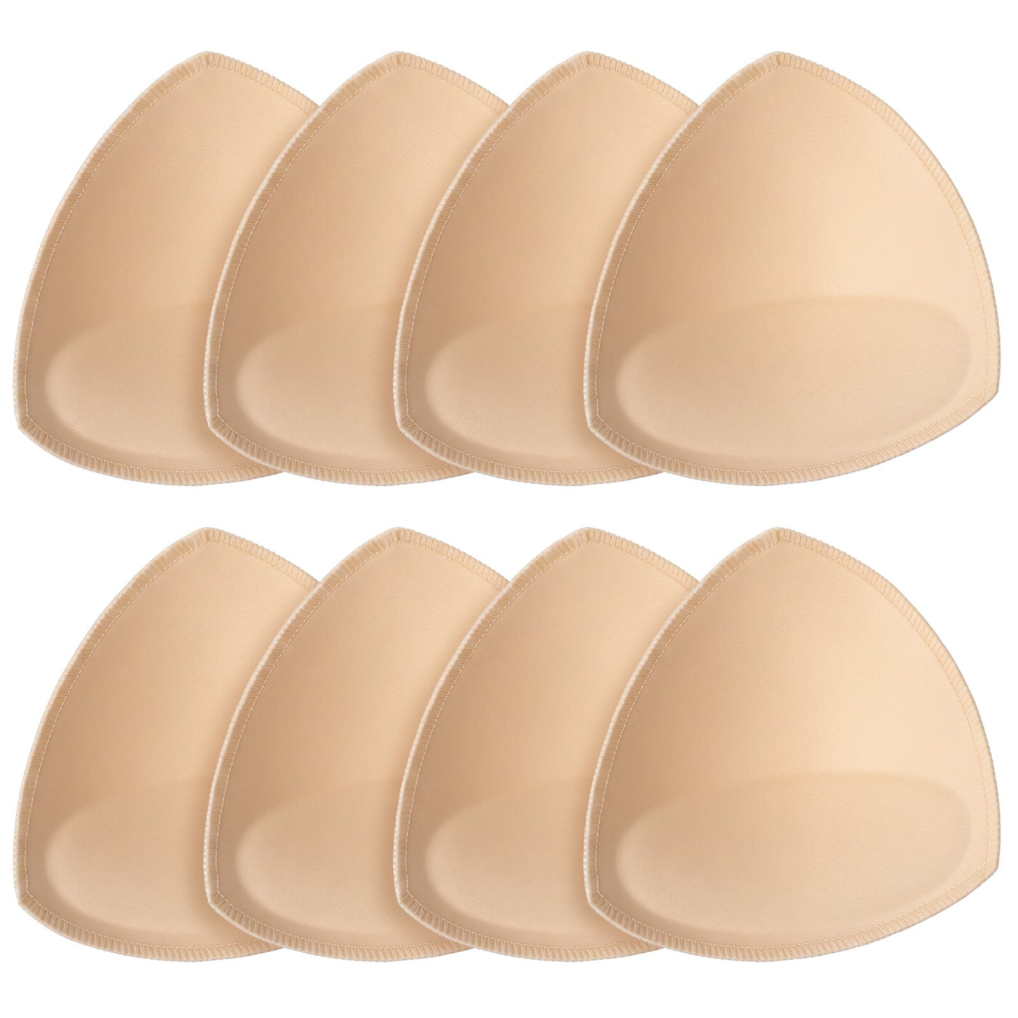WJIAAA 4 Pairs Bra Pads Inserts, Removable Push Up Sports Bra Cups, Triangle Breathable Thickened Sponge Breast Pad for Women's Sports Bikini Top Swimsuit