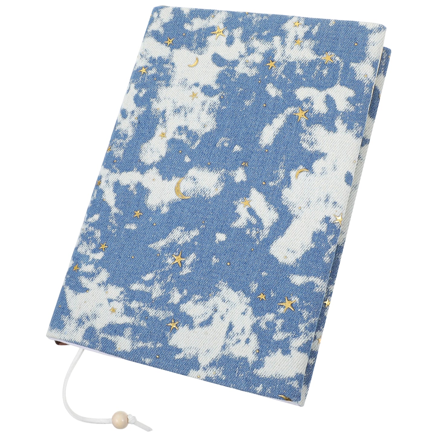 WJIAAA Book Covers for Paperbacks, Book Cover Protector Adjustable Fabric Fit A5 Size 5.5x8.2 Inch Paperbacks for Hardcover Softcover Novels Protection for Privacy Blue Star Moon