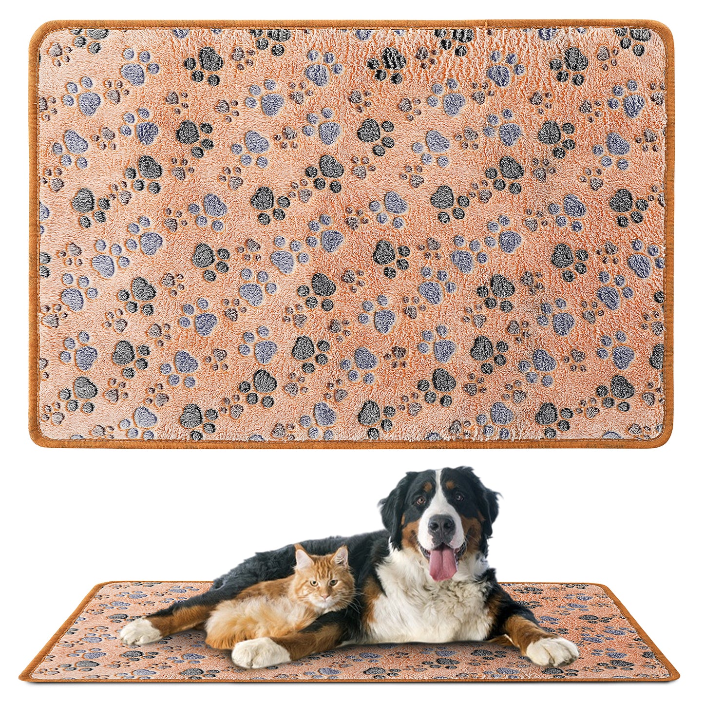 Molain Cat Dog Blanket, Soft Couch Pet Blankets Kitten Puppy Blanket (Medium(30x20 In/76x52 cm), Brown)