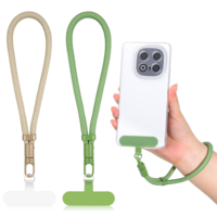 JJUNW 2Pcs Anti Theft Phone Wrist Strap, with 360° Rotating Hook Adjustable Hand Wrist Phone Lanyard for Women and Men(Green + Beige)