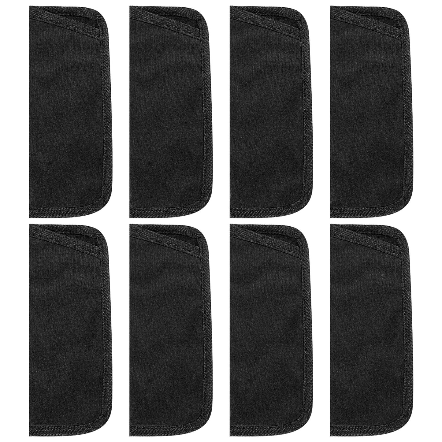 LXUEJIE 8 Pack Slip in Eyeglass Case, Soft Sunglasses Pouch Black Eyeglasses Holder Protective Case for Glasses Travel Fabric Spectacle Pouch Slim Glasses Sleeve for Sunglasses Reading Glass