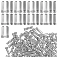 Giantree 100Pcs Bike Cable End Caps, Alloy Cable End Crimps, Bike Bike Shift Cable Housing Mountain Bicycle Parts Derailleur Cable, Rope End Caps Throttle Cable Ends for Alloy Bikes Wire End Cap