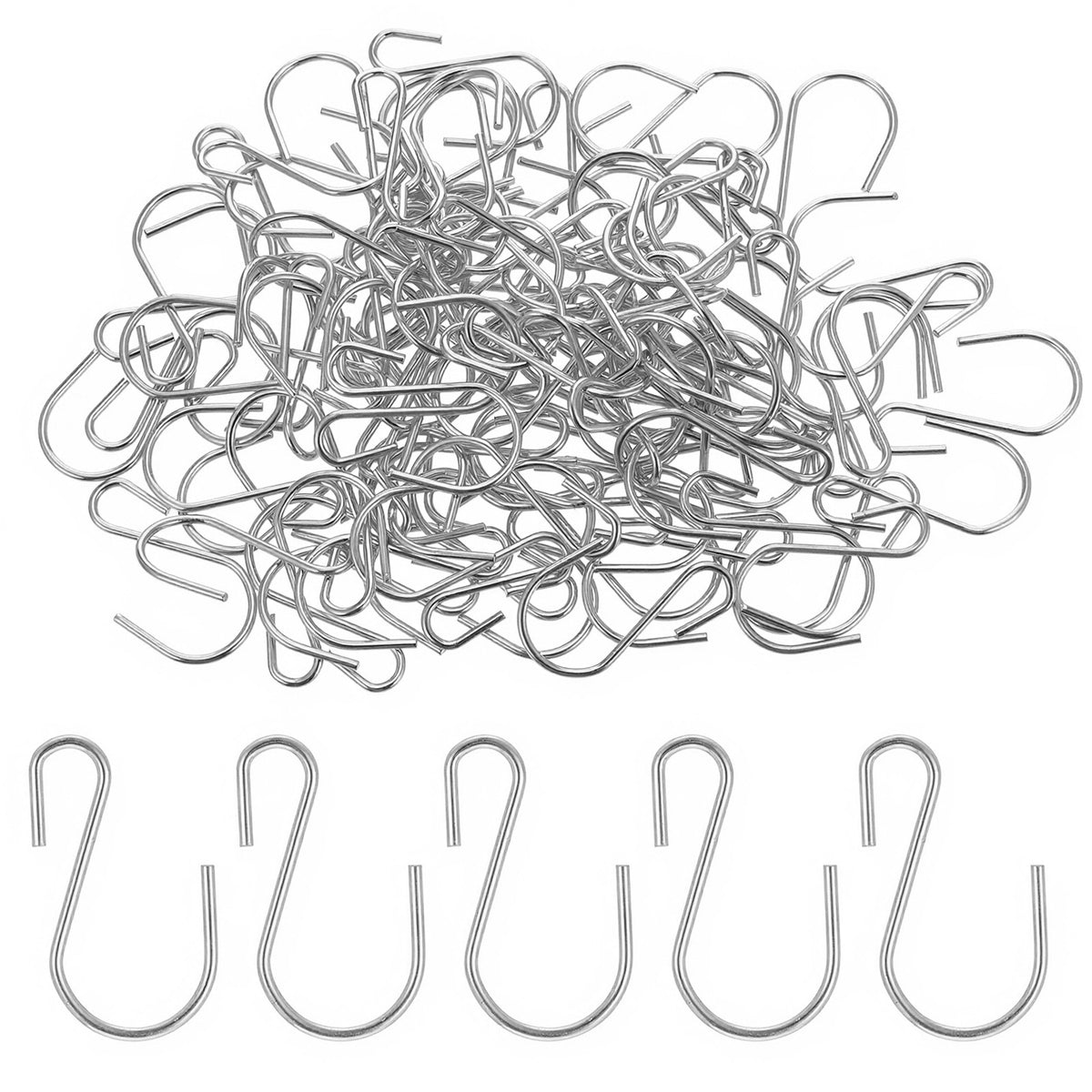 DOPENSPI 100 Pcs 1 Inch Mini S Hooks for Hanging, Metal S Shaped Hook