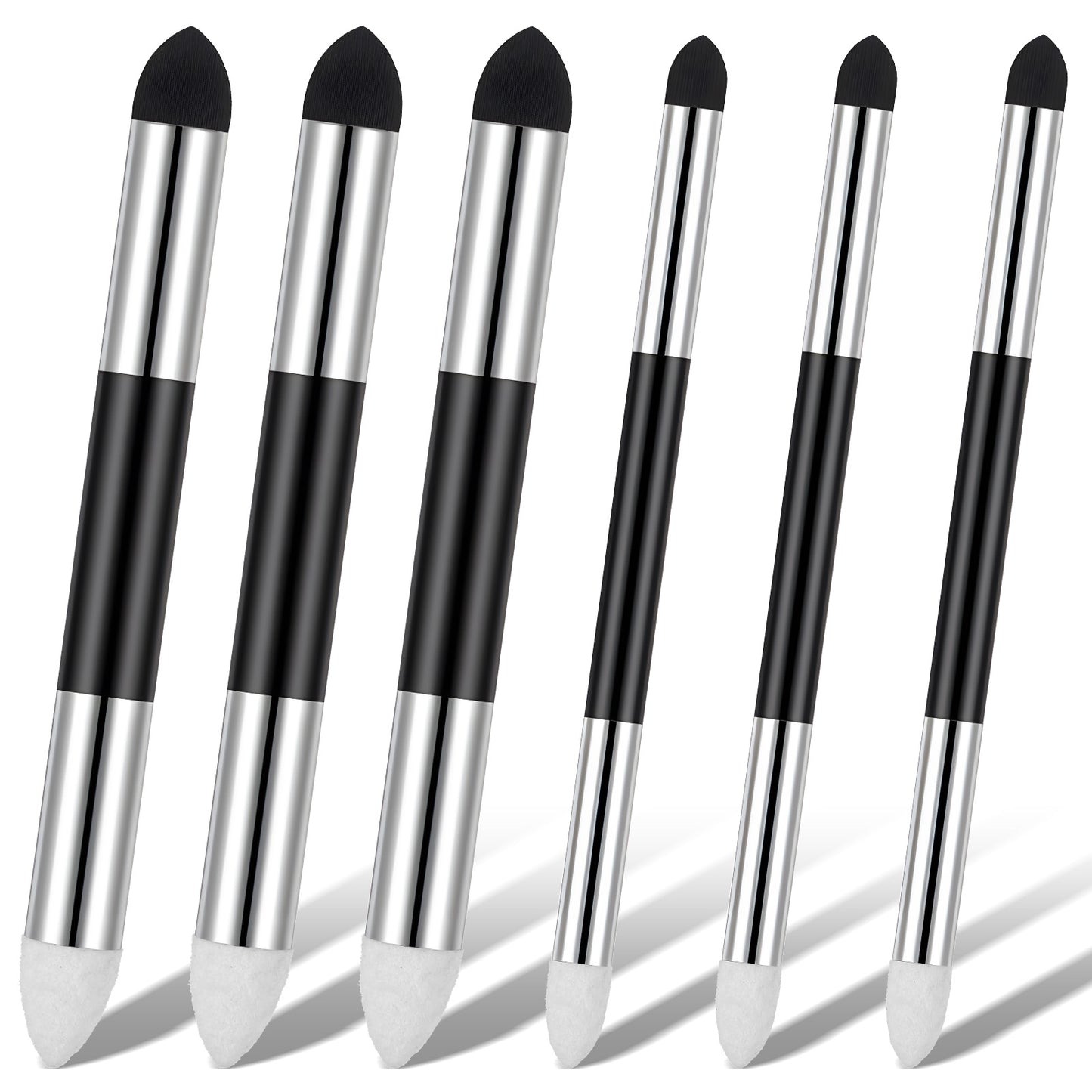 TIESOME 6Pcs Artist Blending Stumps, 2 Sizes Dual Tip Reusable Sketch Rubbing Sponge Brush Oil Pastel Tools Blending Sticks for Artist Sketch Drawing for Students Beginners Lightening and Highlight