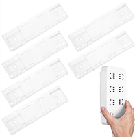 Yuanchu 6 Pcs Self Adhesive Power Strip Holder, Mobile Punch Free Socket Holder Desktop Socket Fixer for Kitchen Home Office Cable Management Essentials, Space-Saving Easy to Install Surge Protector