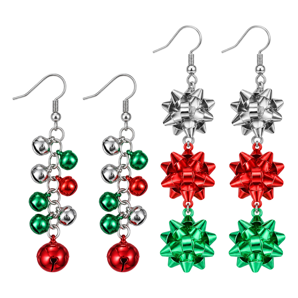 Yuanchu Christmas Earrings for Women, Long Chain Dangle Holiday Earrings