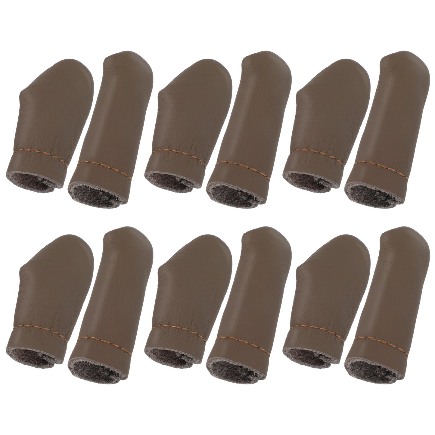 HJZHII 12Pcs Needle Felting Knitting Finger Protector, Crochet Finger Protectors Leather Fingers Protector Cut Resistant Fingers Cots Protectors for Hand Craft Sewing Needlework