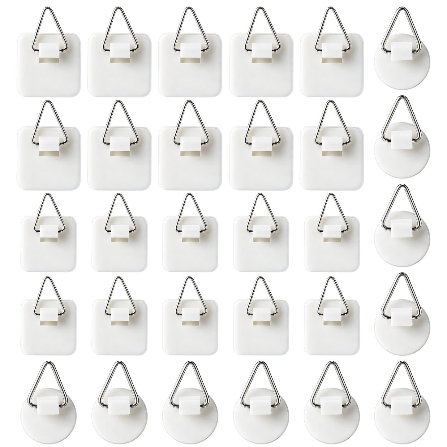HJZHII 30 PCS Adhesive Picture Hanger, Invisible Plate Hangers Without Nails Heavy Duty Picture Hangin Hooks for Home Wall Art Photo Frame Foamboard No Wall Damage