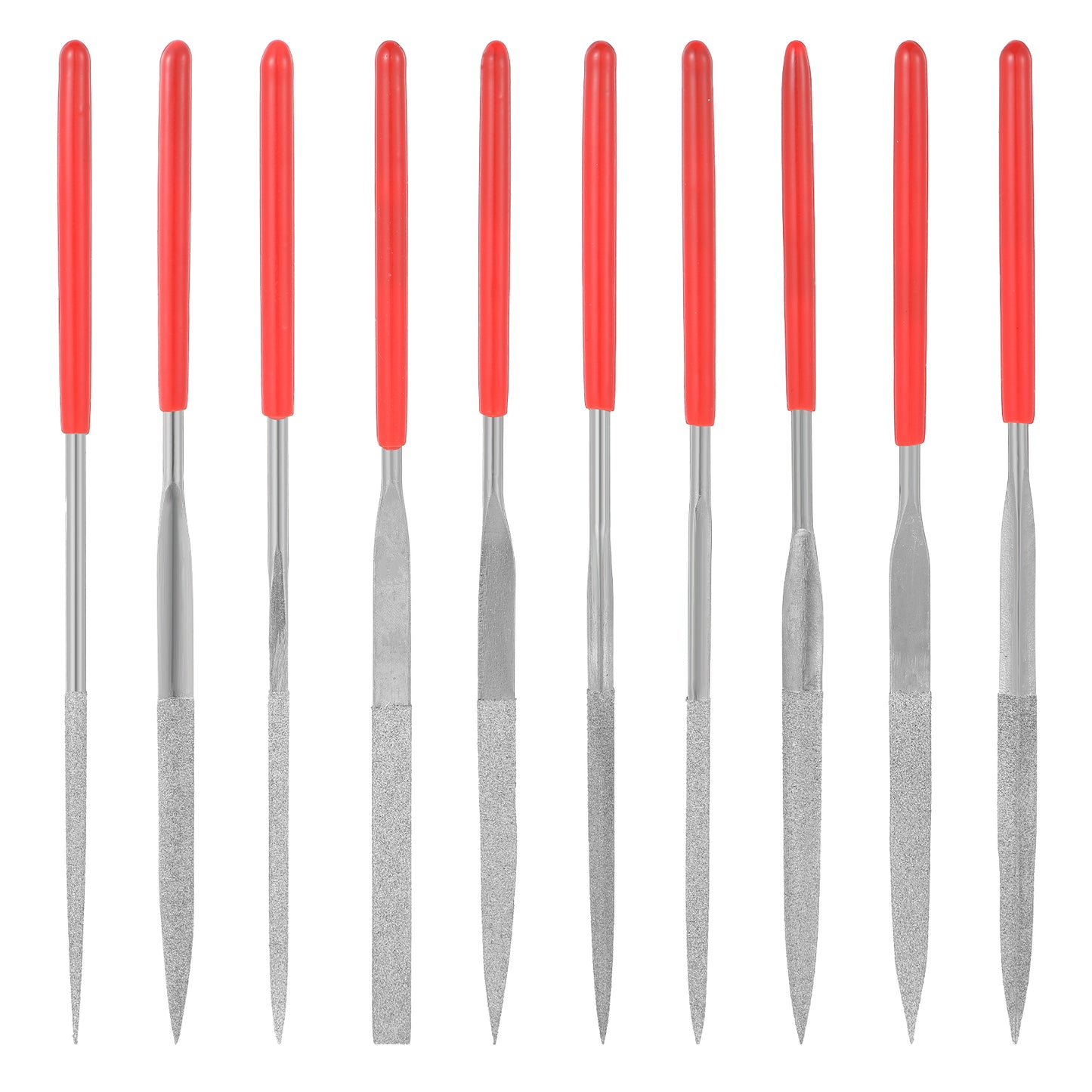 Yuanchu 10Pcs Mini Needle File Set, Small Diamond Needle Files Metal Riffler Files Tools for Jewelry Metal Glass Stone Grinding, Polishing and Engraving